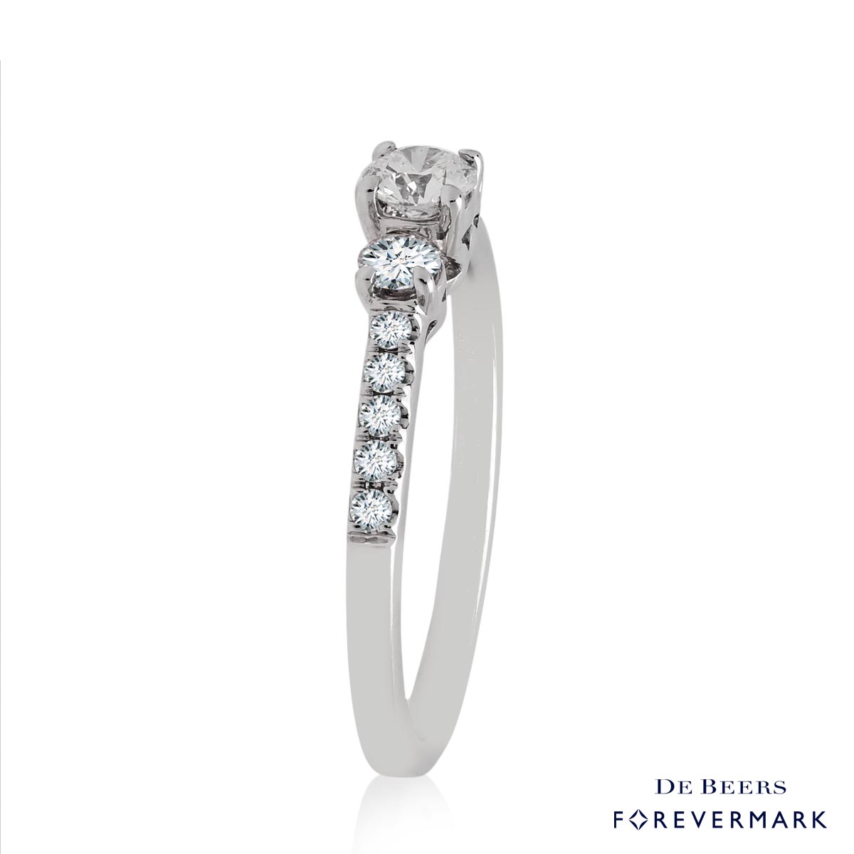 Forevermark Three Stone Diamond Ring in 18kt White Gold (1/2ct tw)