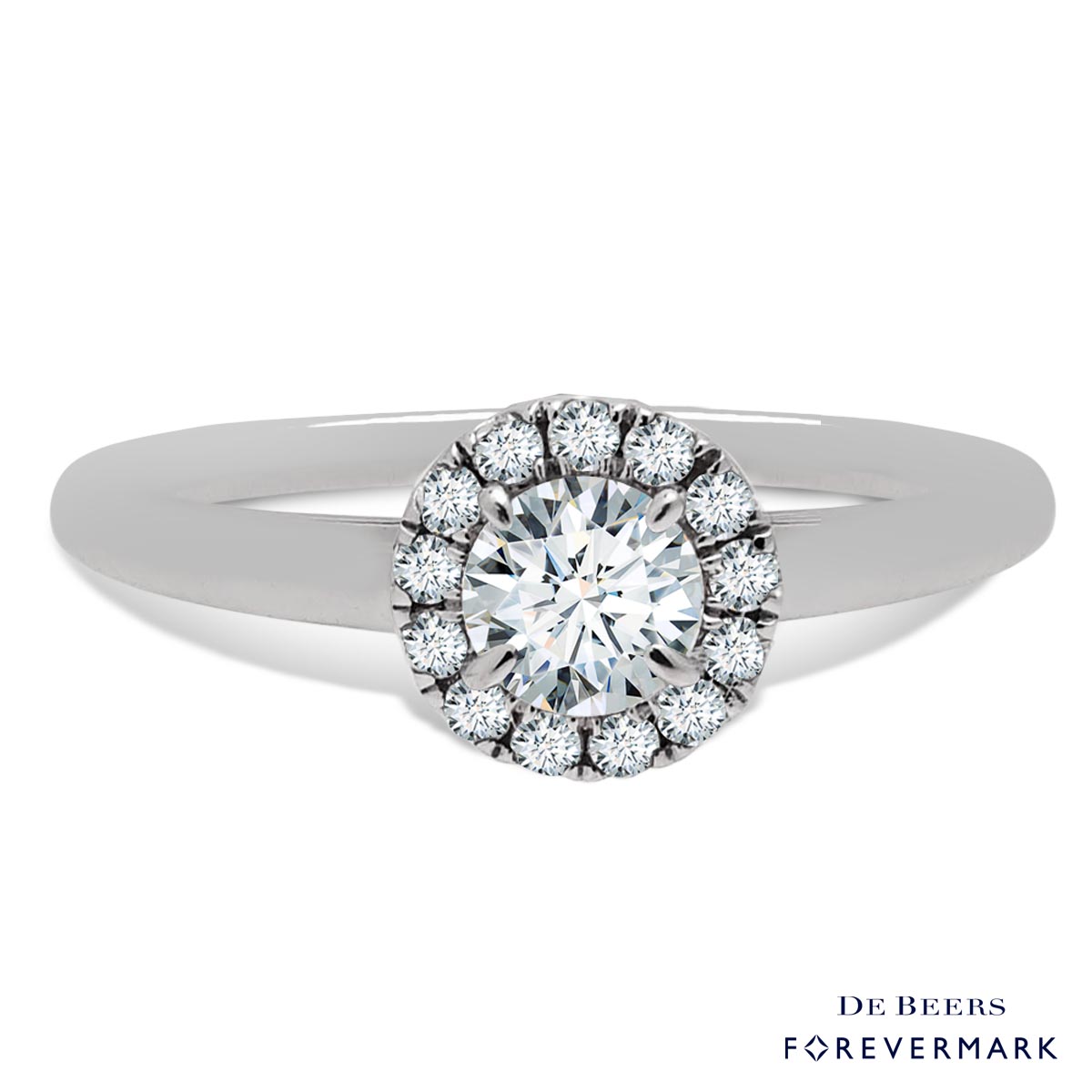 Forevermark Diamond Halo Ring in 18kt White Gold (1/3ct tw)