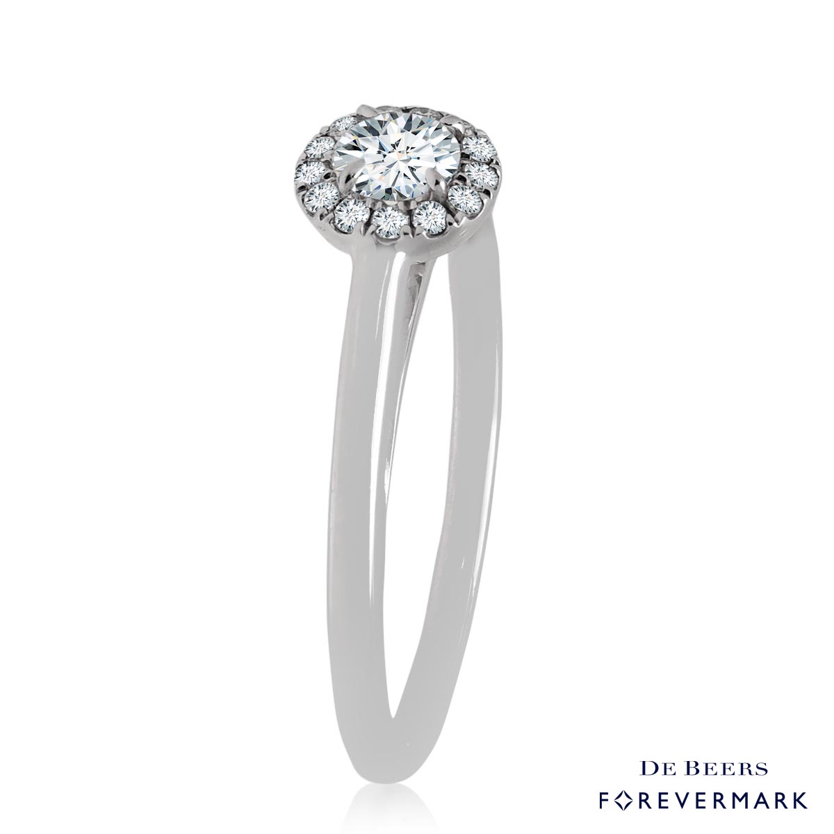 Forevermark Diamond Halo Ring in 18kt White Gold (1/3ct tw)