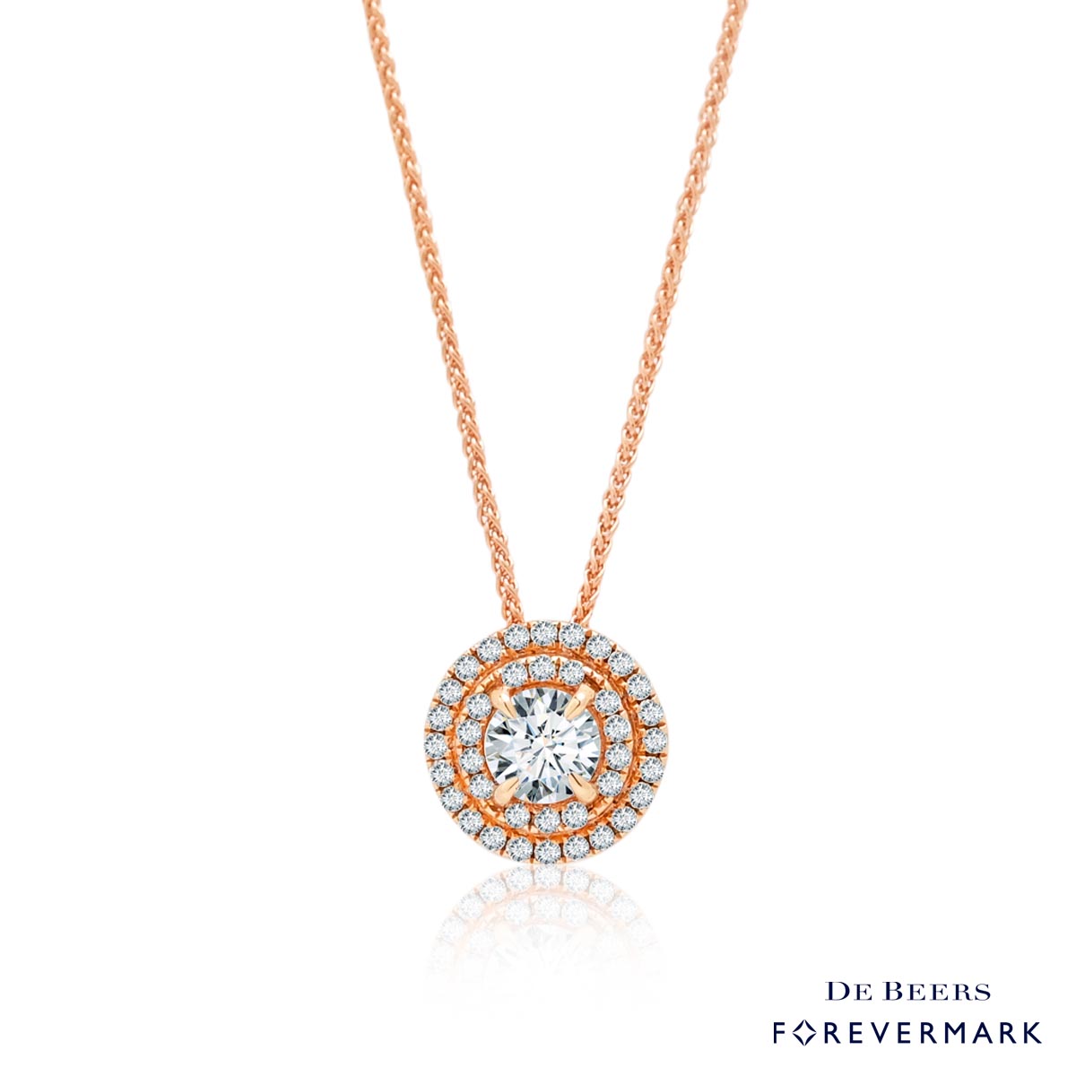 Forevermark Center of My Universe Diamond Necklace in 18kt Rose  Gold (1/3ct tw)