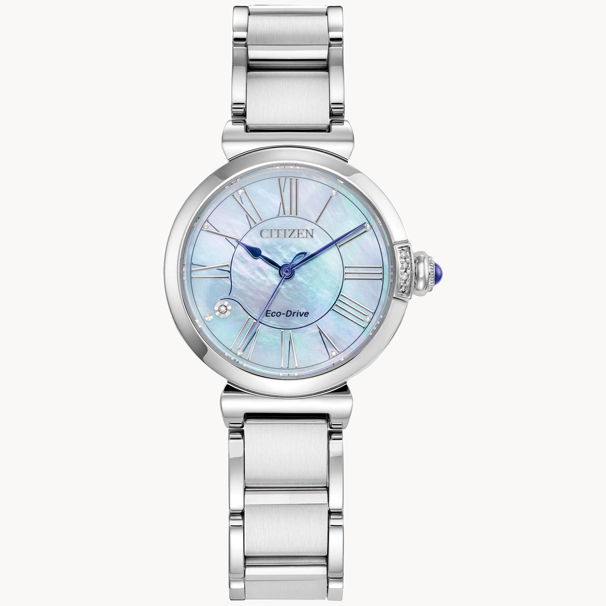 Citizen L Mae Womens Watch with Mother of Pearl Dial and Stainless Steel Bracelet (eco drive movement)