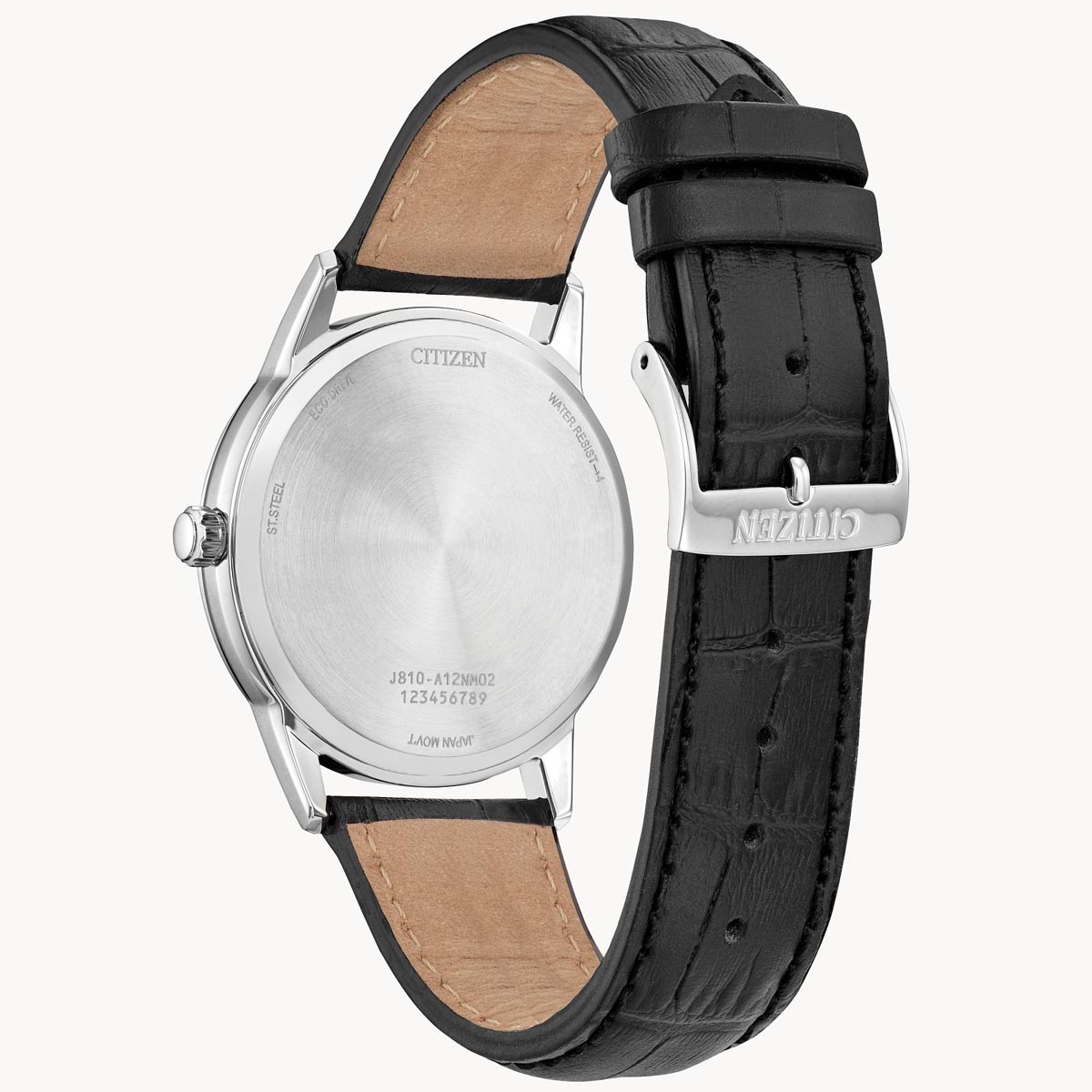 Citizen Classic Mens Watch with Blue Dial and Black Leather Strap (eco drive movement)