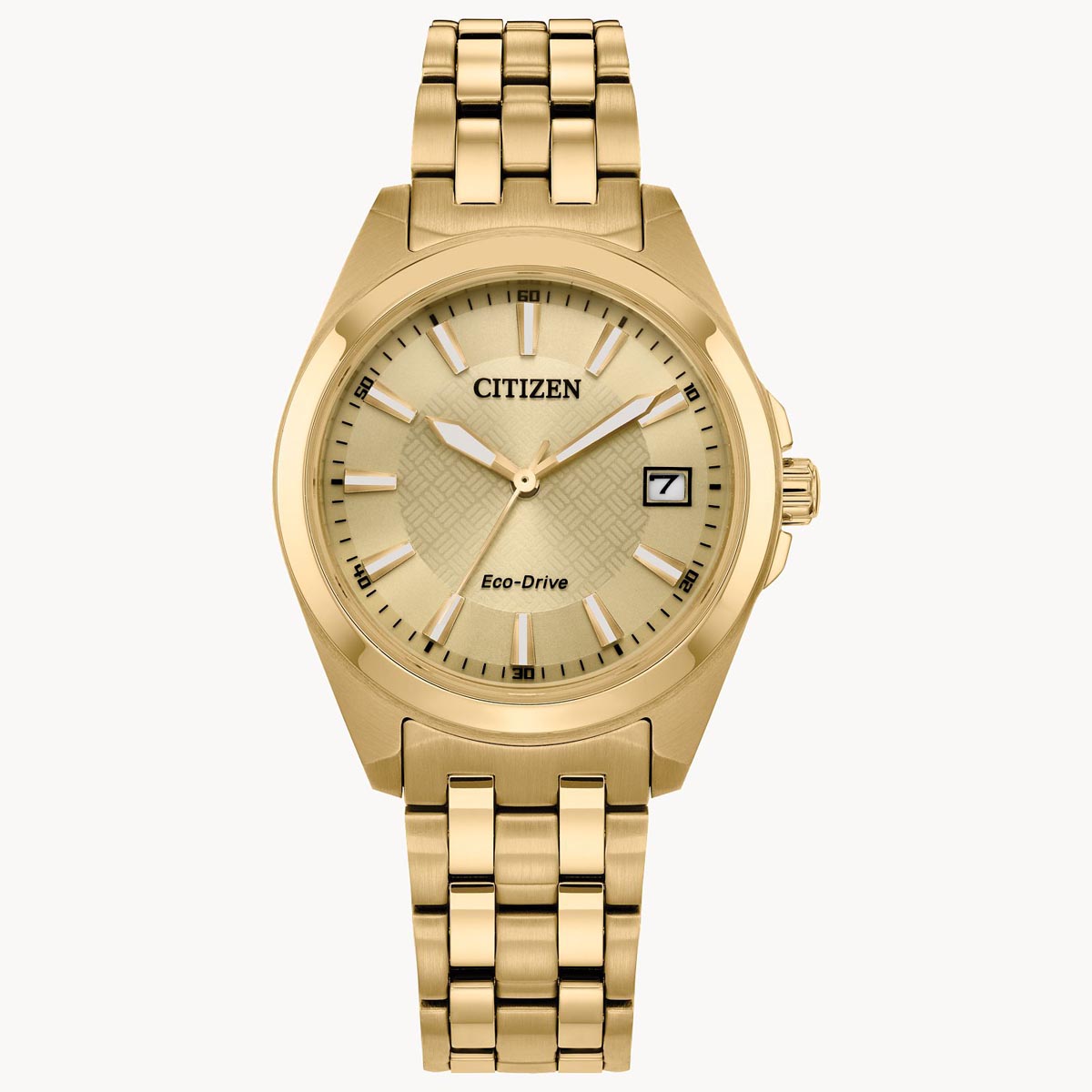 Citizen Peyten Womens Watch with Yellow Dial and Yellow Gold Toned Bracelet (eco drive movement)