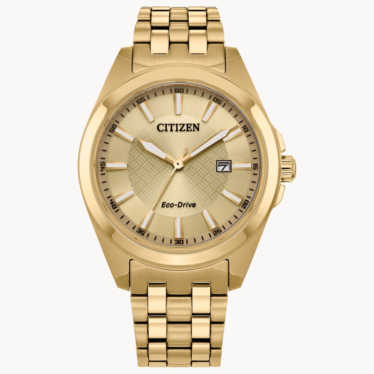 Citizen Peyten Mens Watch with Yellow Dial and Yellow Gold Toned Bracelet (eco drive movement)