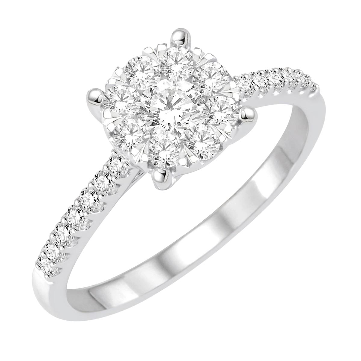 Lovebright Diamond Engagement Ring in 14kt White Gold (3/4ct tw)