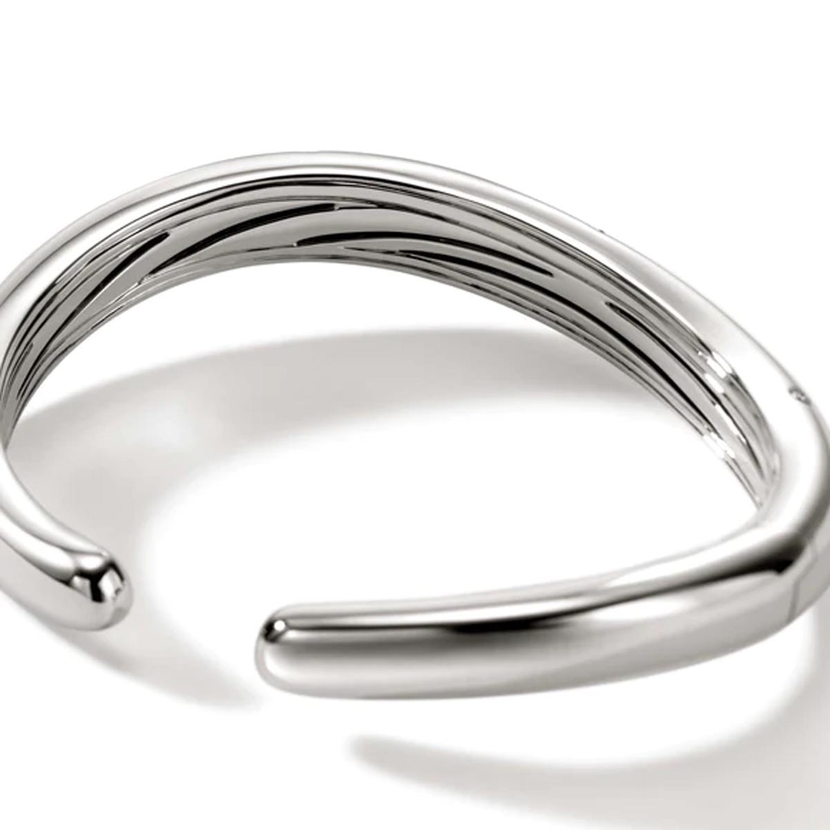 John Hardy Surf Collection Kick Cuff Bracelet in Sterling Silver with Diamonds (3/8ct tw)