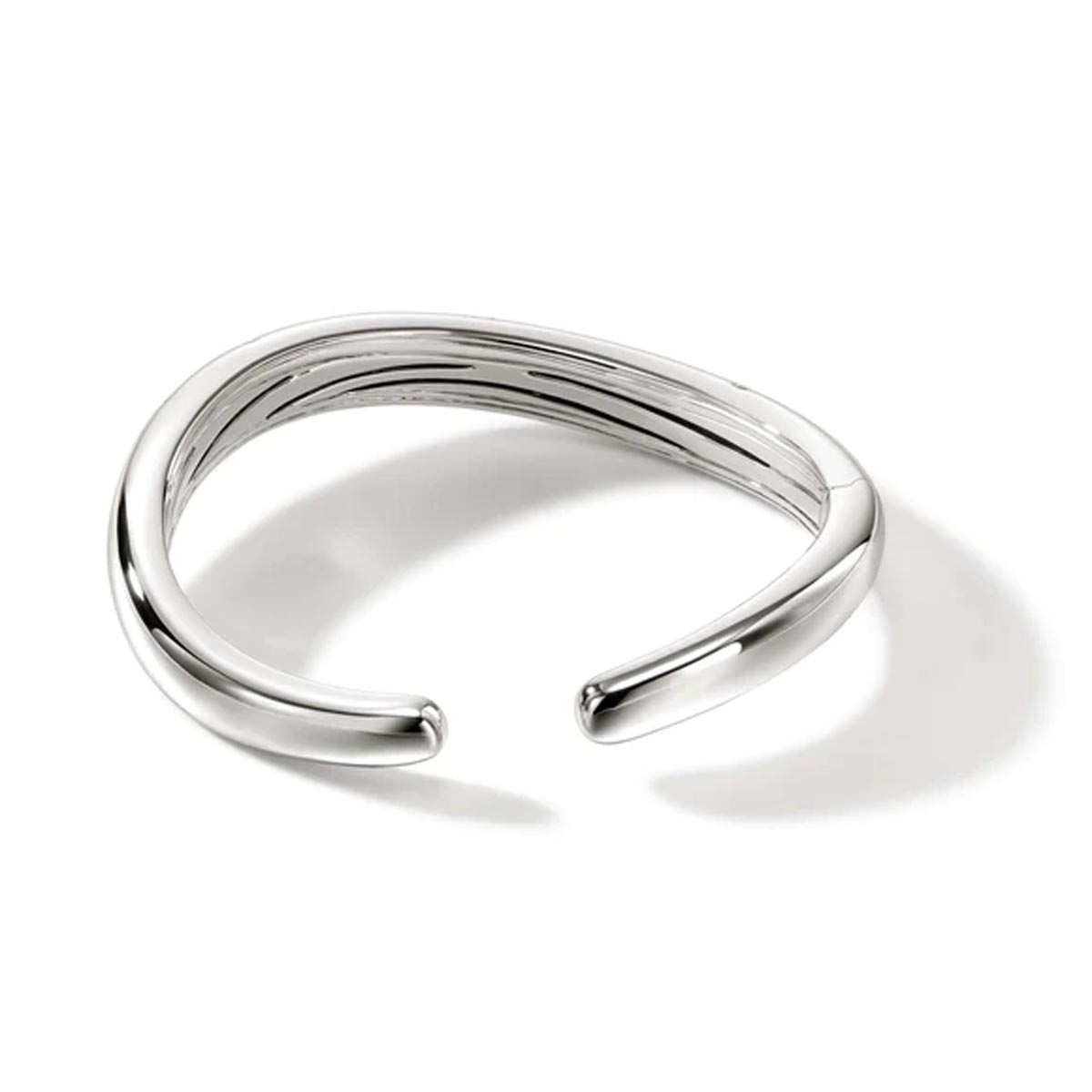 John Hardy Surf Collection Kick Cuff Bracelet in Sterling Silver with Diamonds (3/8ct tw)