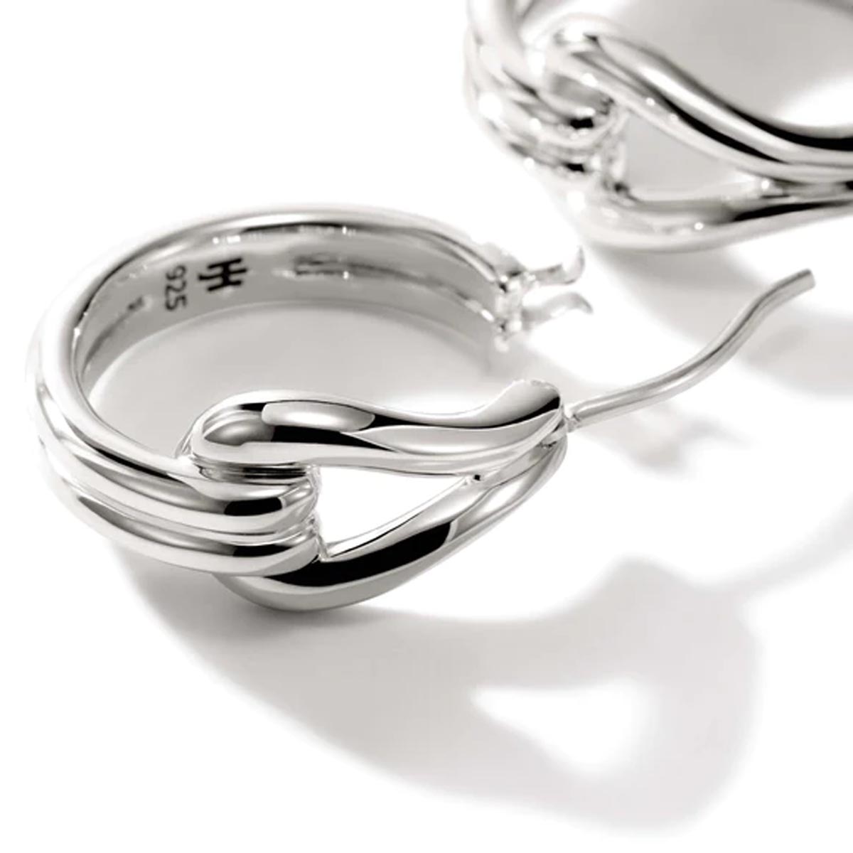 John Hardy Surf Hoop Earrings in Sterling Silver