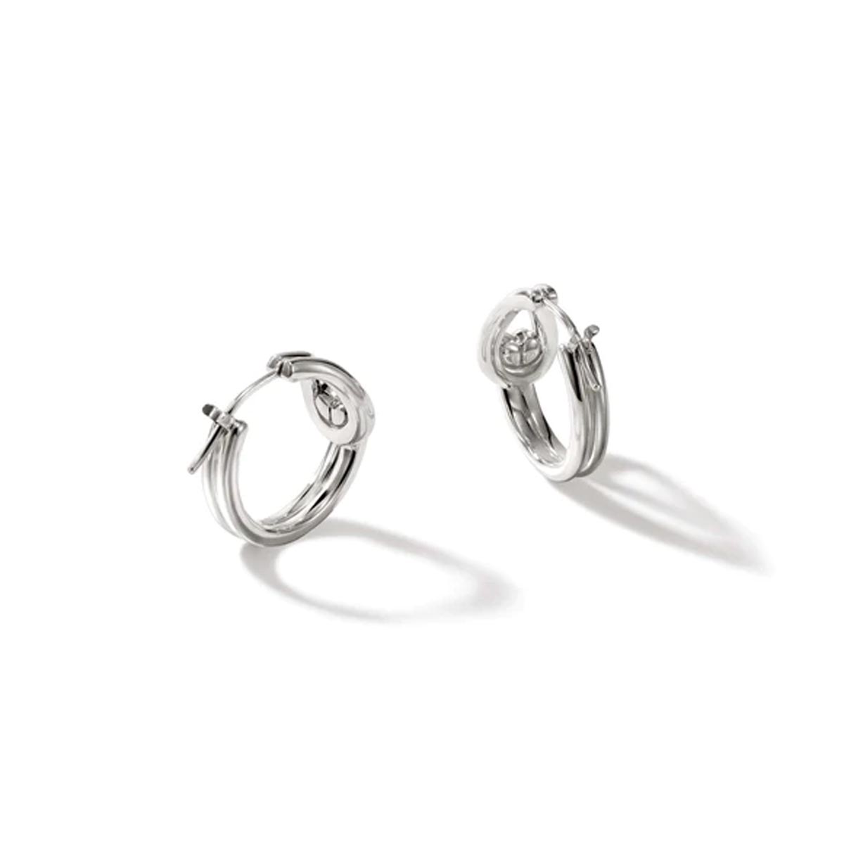 John Hardy Surf Hoop Earrings in Sterling Silver
