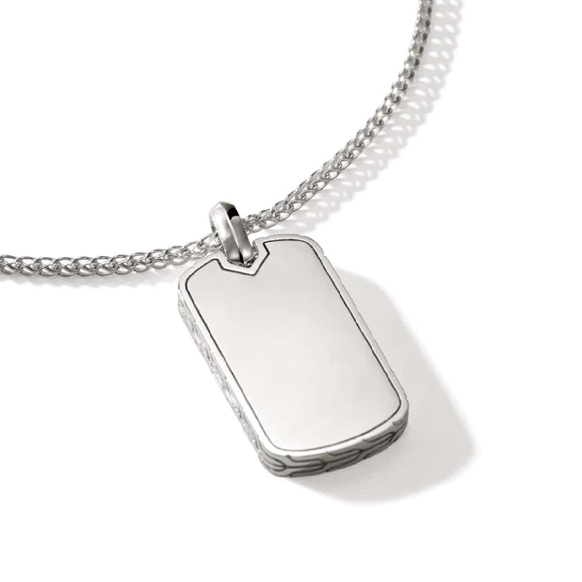 John Hardy ID Series Dog Tag Necklace in Sterling Silver