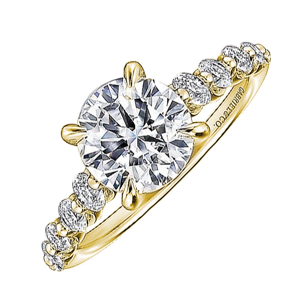 Gabriel Diamond Engagement Ring Setting in 14kt Yellow Gold (1/2ct tw)
