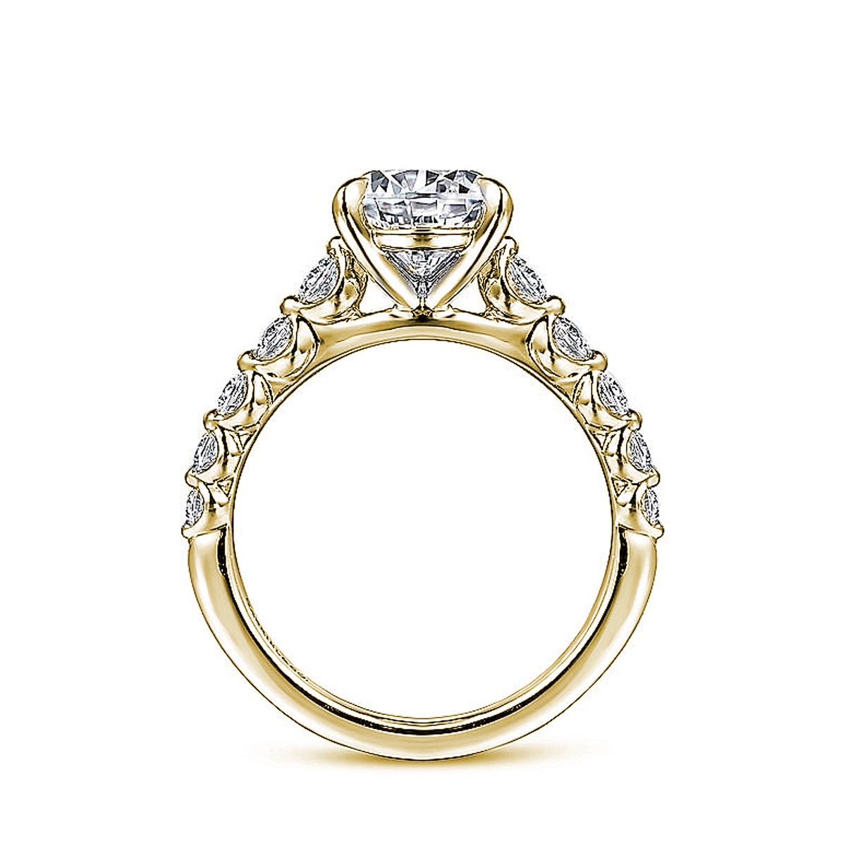 Gabriel Diamond Engagement Ring Setting in 14kt Yellow Gold (1/2ct tw)