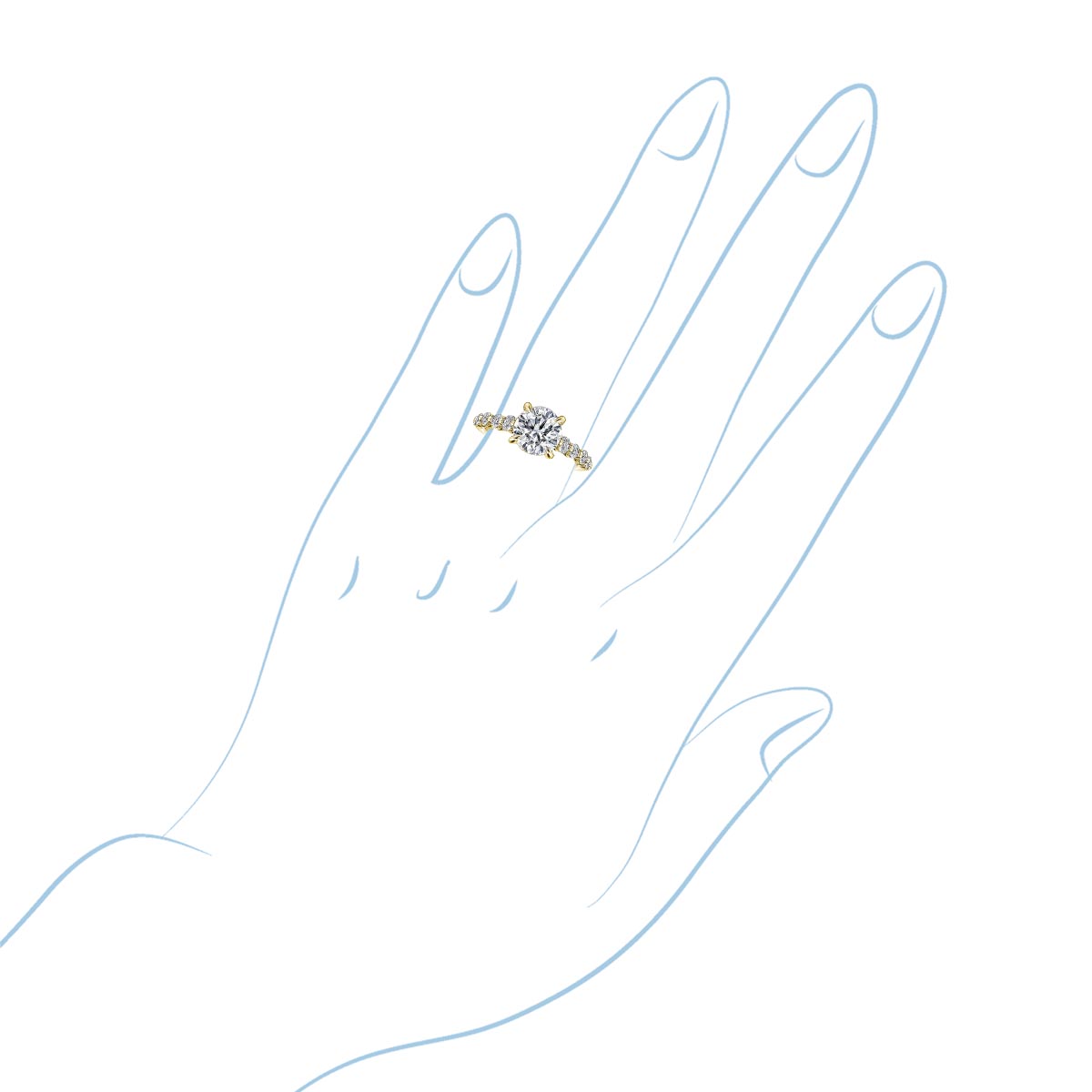 Gabriel Diamond Engagement Ring Setting in 14kt Yellow Gold (1/2ct tw)