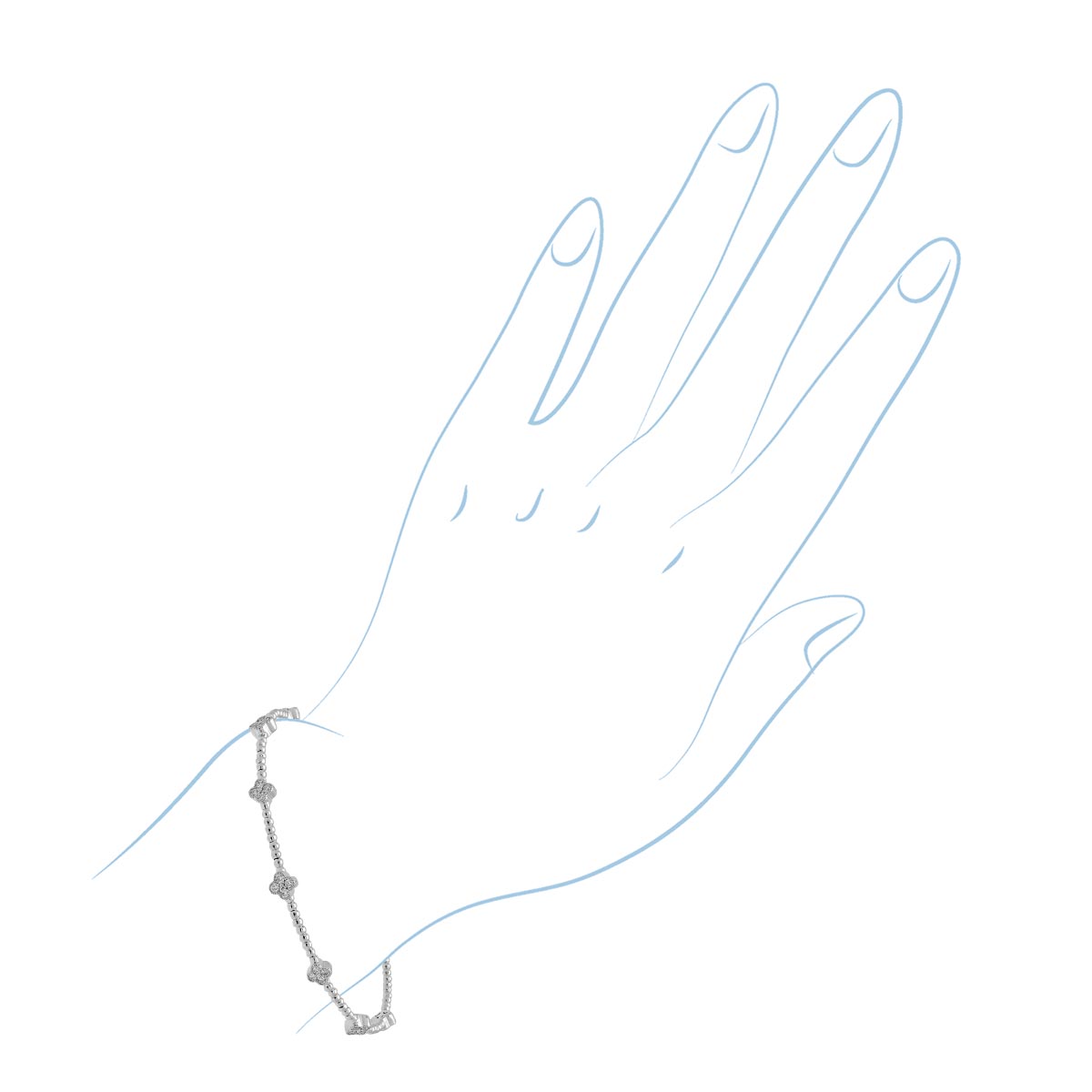 Diamond Flex Bangle in 14kt White Gold (3/8ct tw)