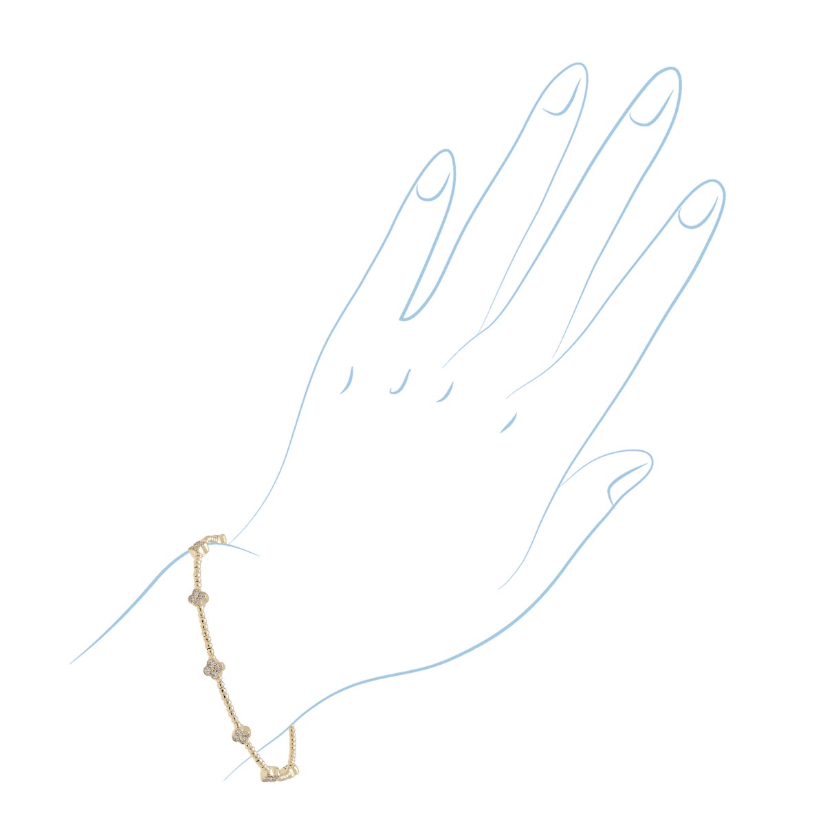 Diamond Flex Bangle in 14kt Yellow Gold (3/8ct tw)