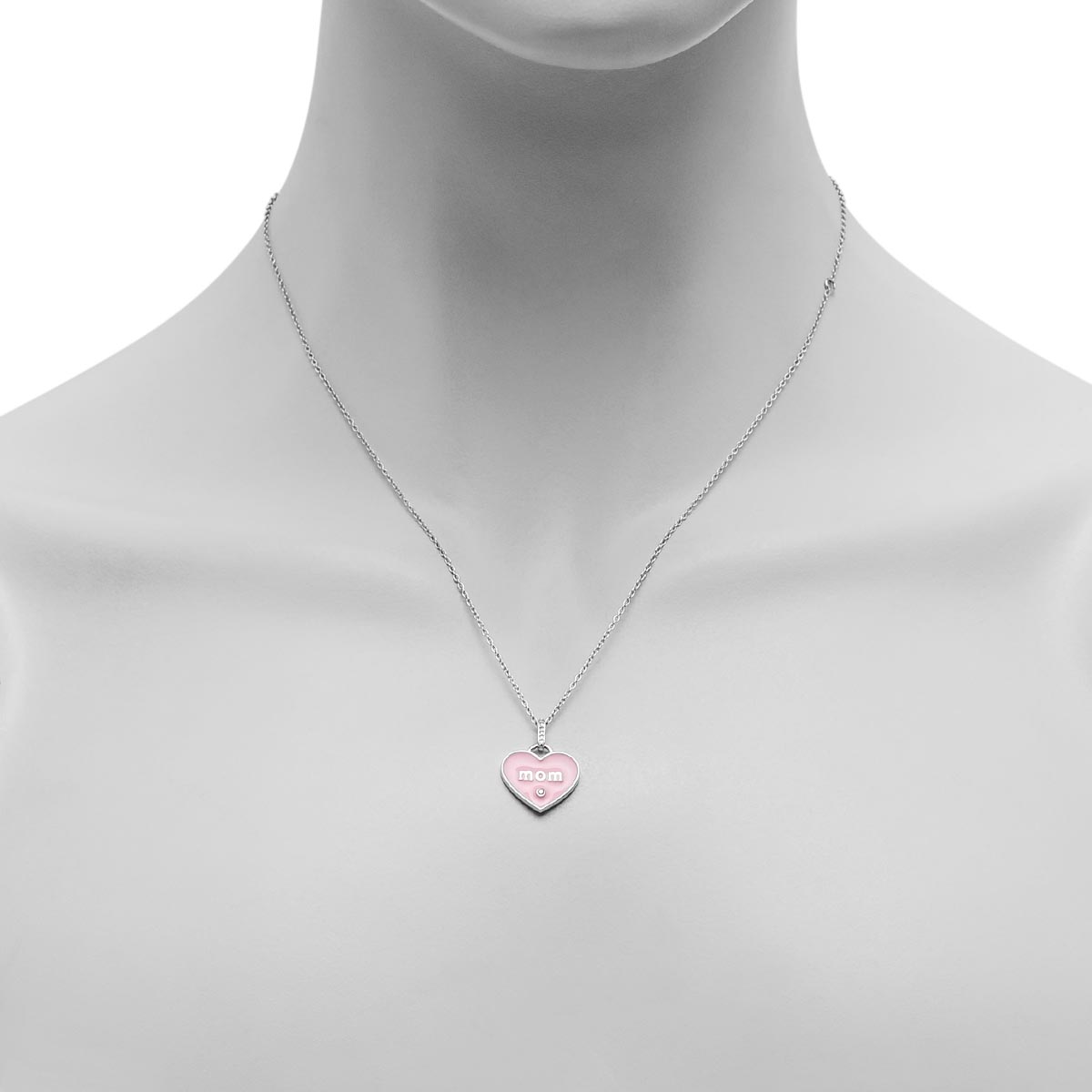 1 7/8 Ct. T.w. Pink Sapphire And Black Spinal Rhodium With Diamond Heart  Pendant In Sterling Silver - Pink : Target