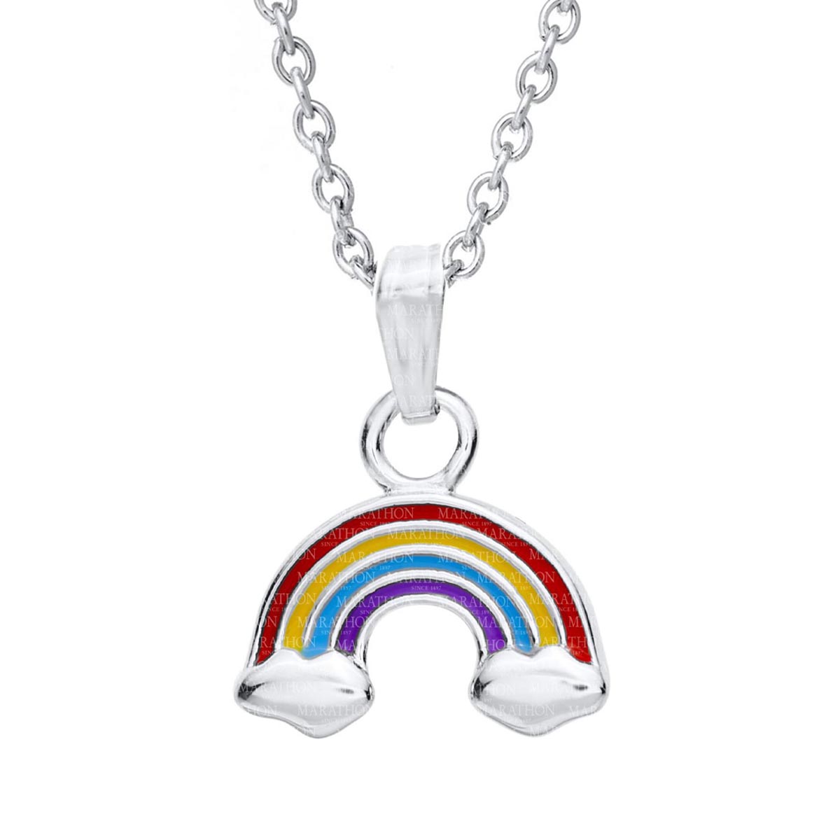 Childrens Rainbow Necklace in Sterling Silver