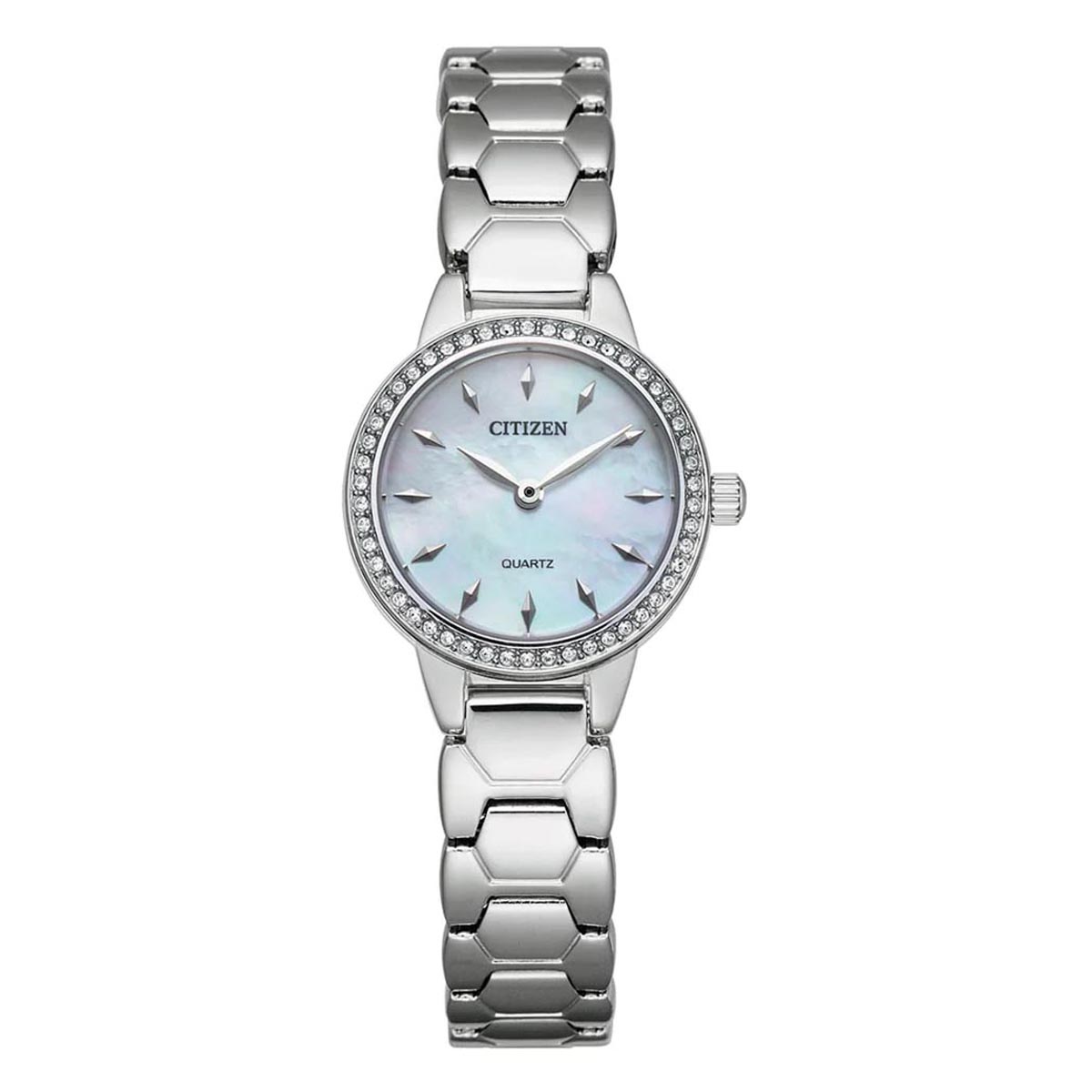 Citizen Ladies Watch with Mother of Pearl Dial and Stainless Steel Bracelet (quartz movement)