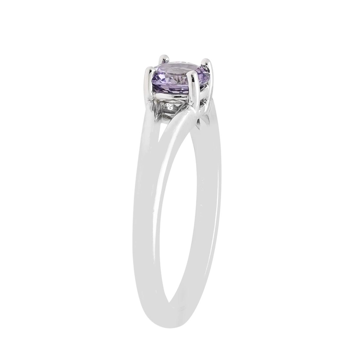 Purple Spinel Ring in 14kt White Gold