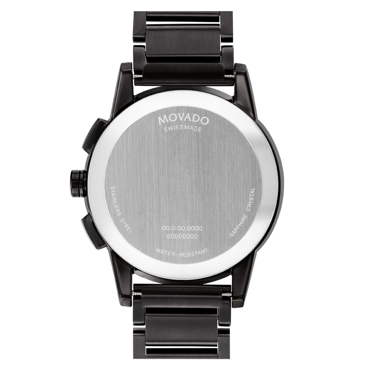 Movado Museum Sport Chronograph Mens Watch with Black Dial and Black Stainless Steel Bracelet (Swiss quartz movement)
