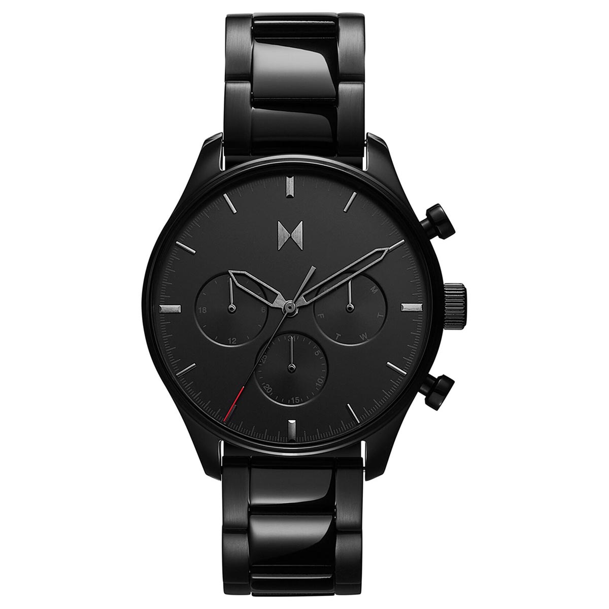 MVMT Airhawk Mens Watch with Black Dial and Black Ionic Plated Stainless Steel Bracelet (quartz movement)