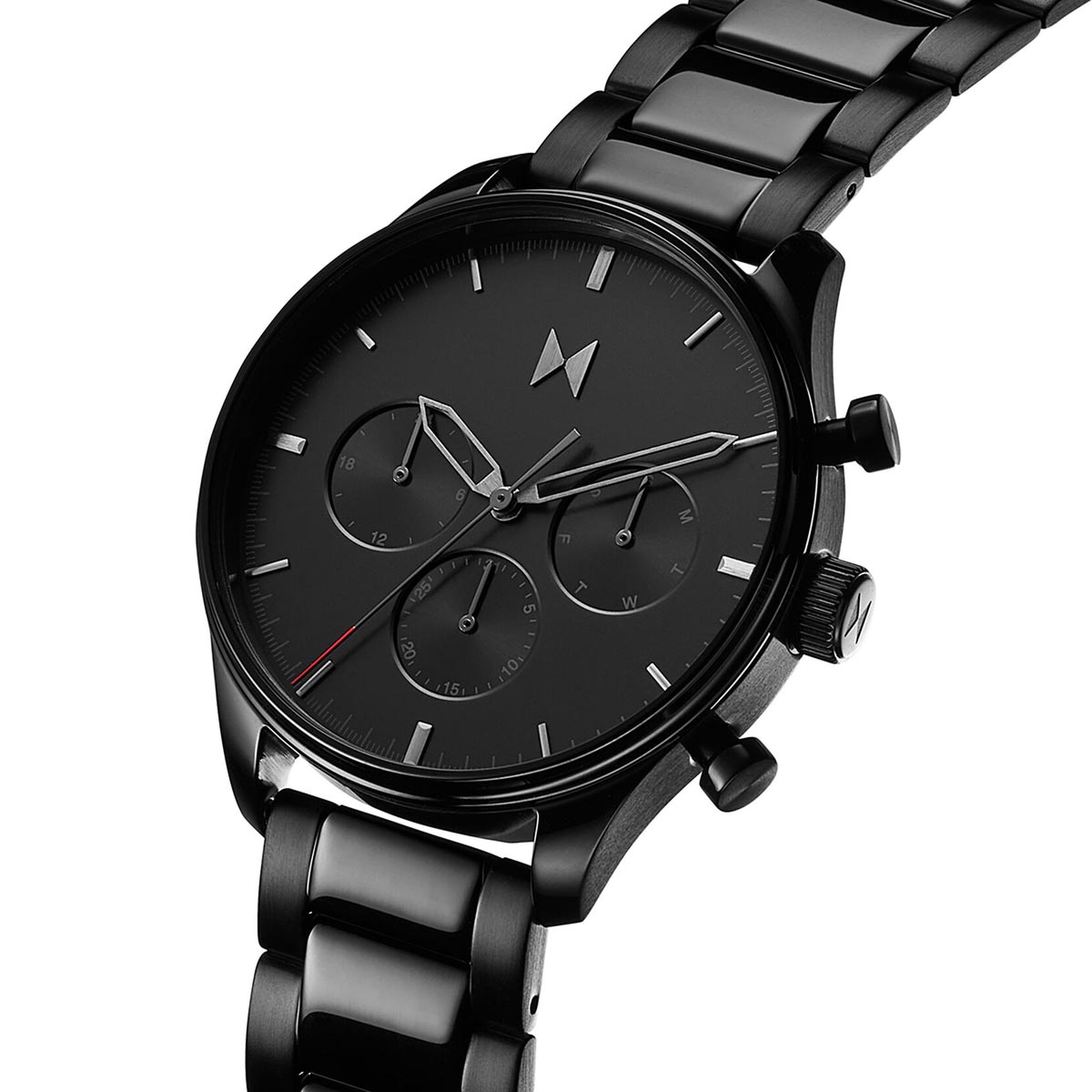 MVMT Airhawk Mens Watch with Black Dial and Black Ionic Plated Stainless Steel Bracelet (quartz movement)