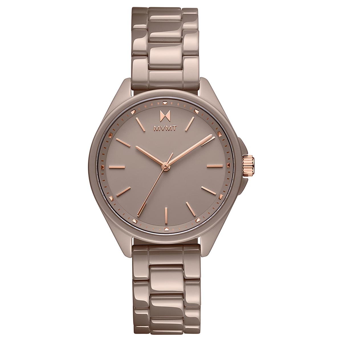 MVMT by Movado Coronada Womens Watch with Taupe Dial and Taupe Ceramic Bracelet (quartz movement)