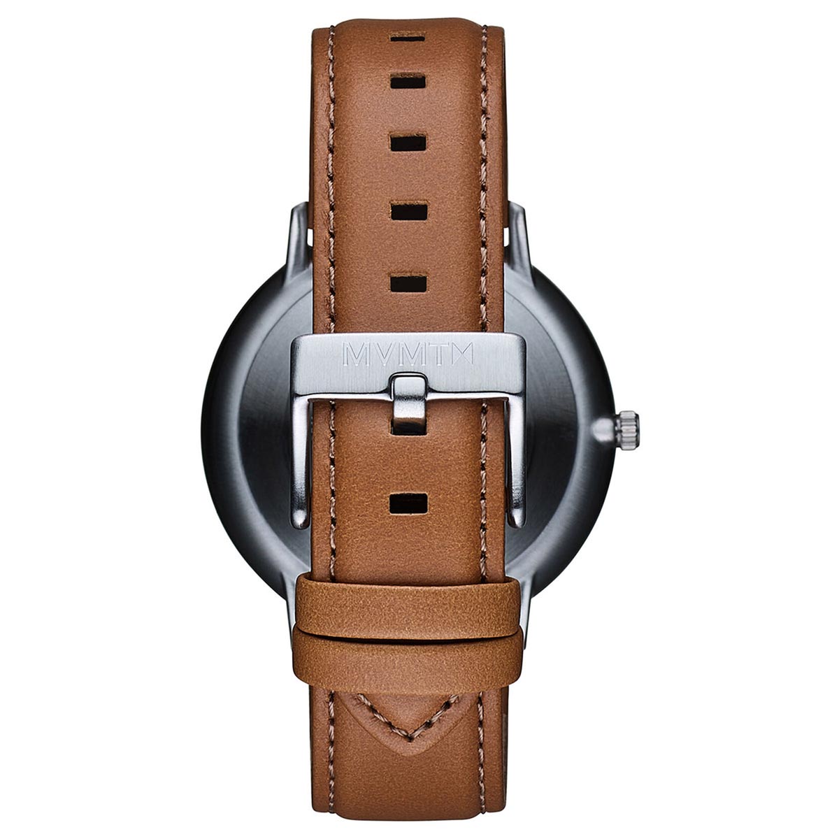 MVMT Legacy Slim Mens Watch with Blue Dial and Brown Leather Strap (quartz movement)