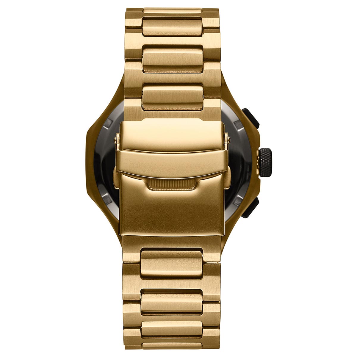 MVMT Raptor Mens Chronograph Watch with Black Dial and Gold Toned Stainless Steel Bracelet (quartz movement)