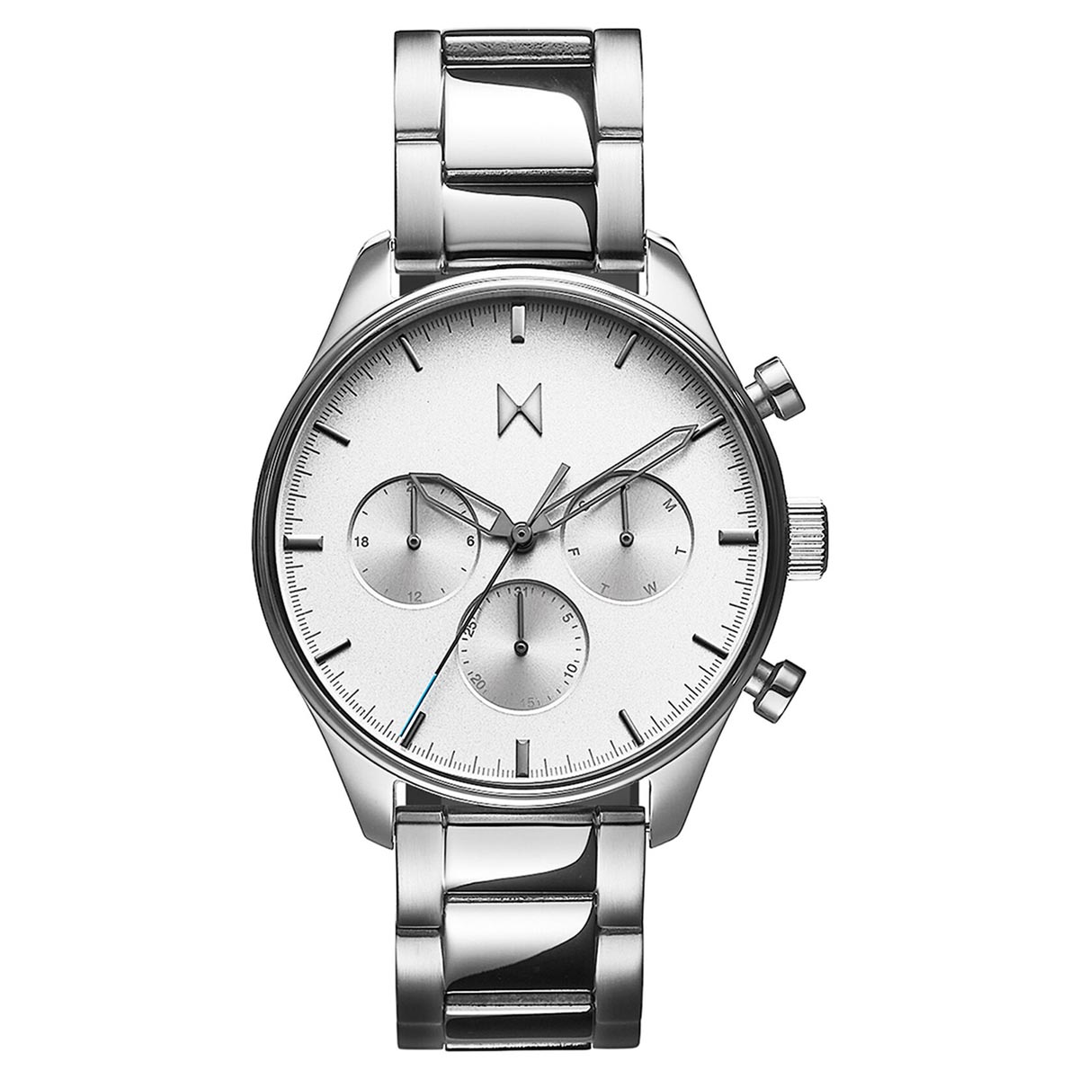 MVMT Airhawk Mens Watch with White Dial and Stainless Steel Bracelet (quartz movement)