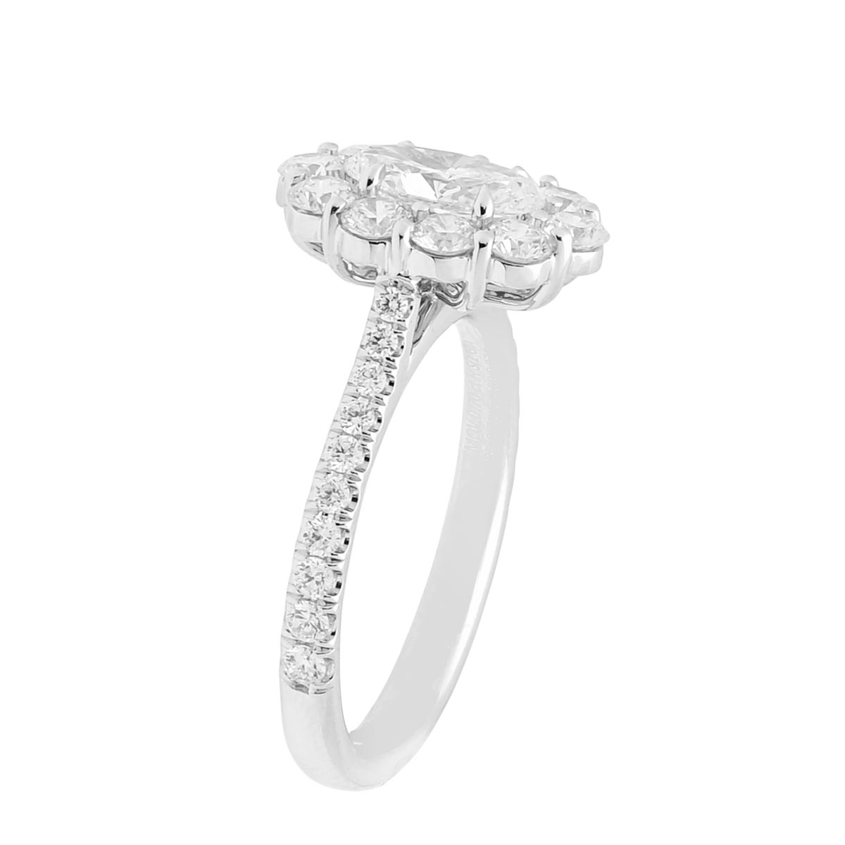 Rahaminov Movál® Diamond Halo Engagement Ring in 18kt White Gold (1 3/4ct tw)