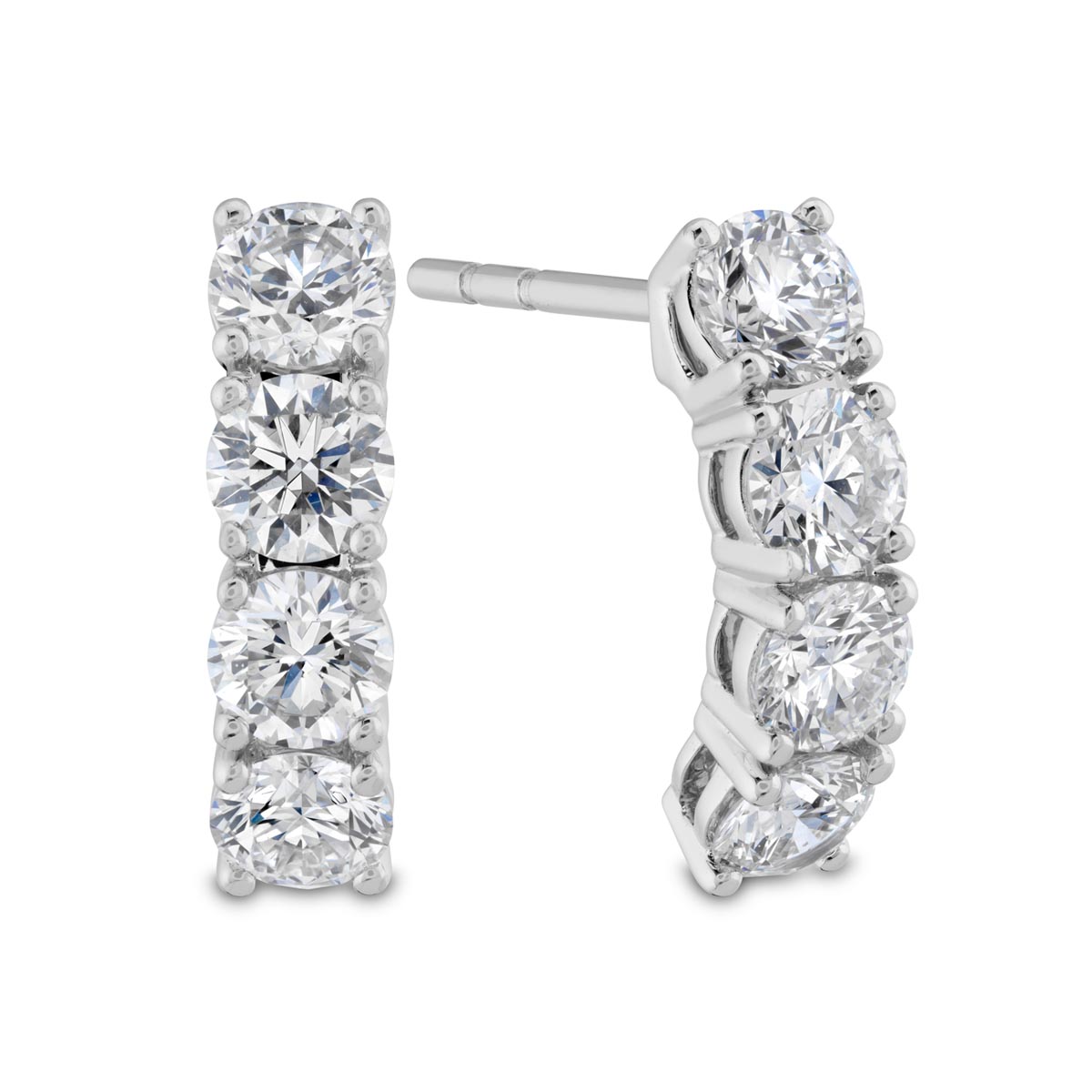 Memoire Diamond Earrings in 18kt White Gold (1ct tw)
