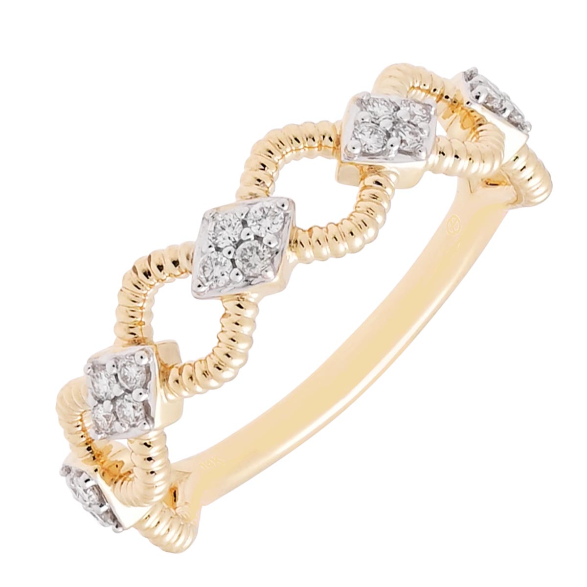 Diamond Fashion Ring in 14kt Yellow Gold (1/7ct tw)