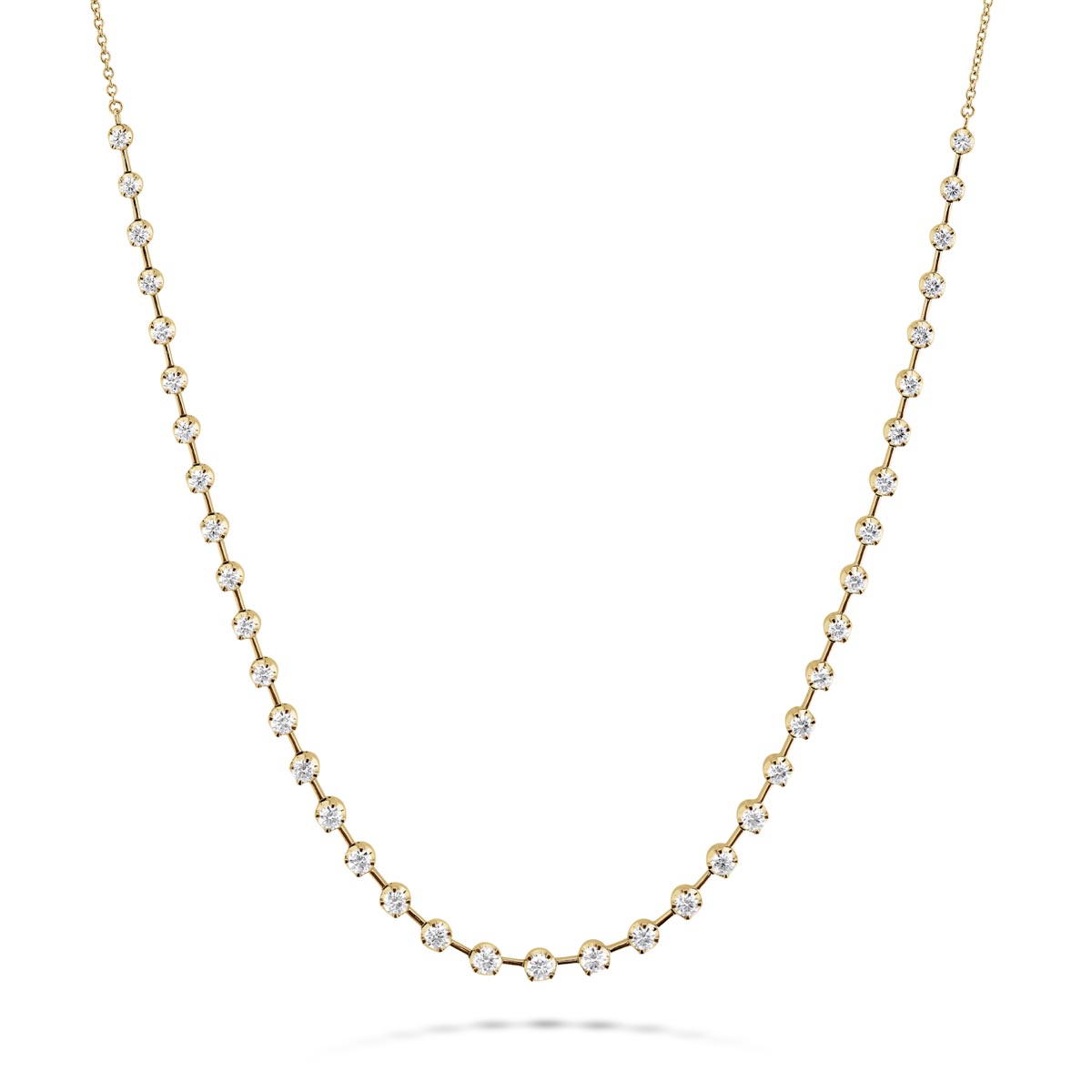 Memoire Serena Diamond Station Necklace in 18kt Yellow Gold (2ct tw)
