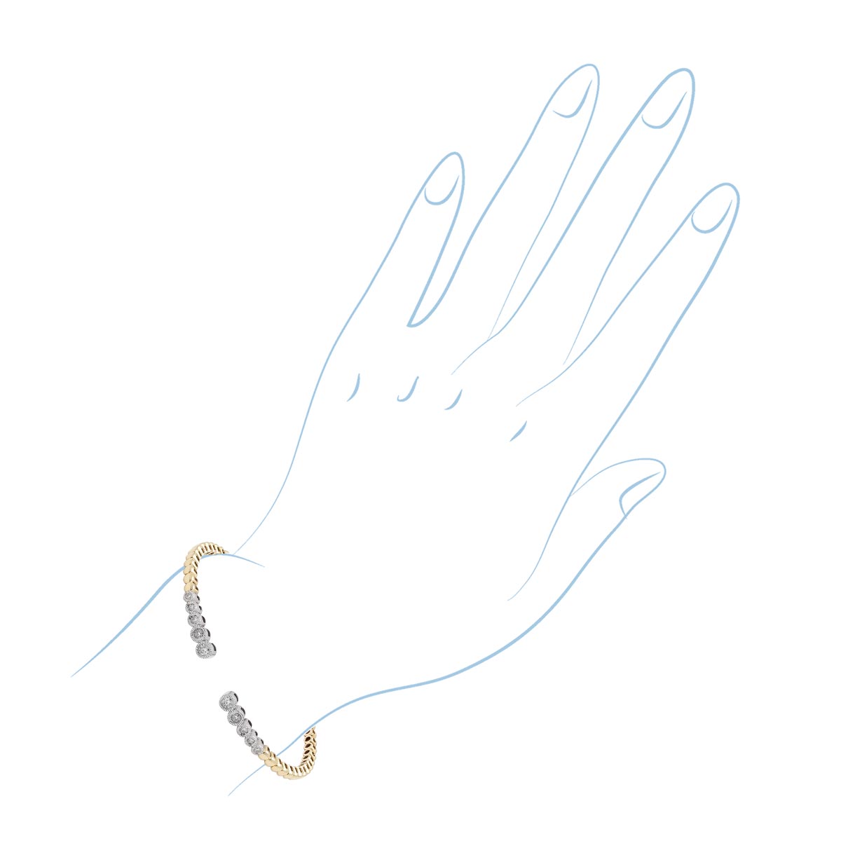 Diamond Flex Bracelet in 14kt Yellow and White Gold (3/8ct tw)