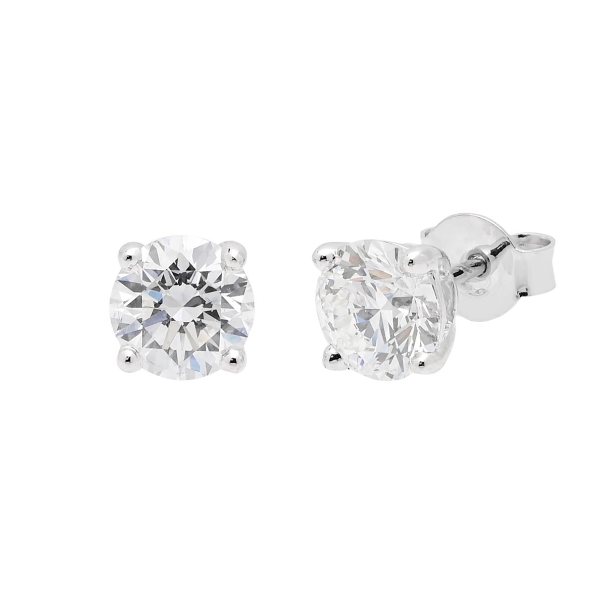 Lab Grown Diamond Stud Earrings in 14kt White Gold (2ct tw)