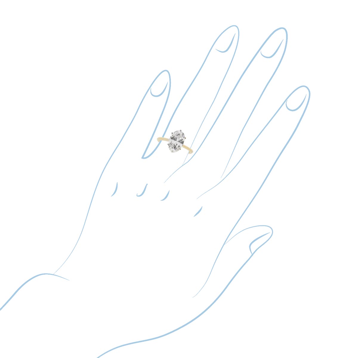 Oval Diamond Engagement Ring with Hidden Halo in 14kt Yellow and White Gold (2 3/8ct tw)