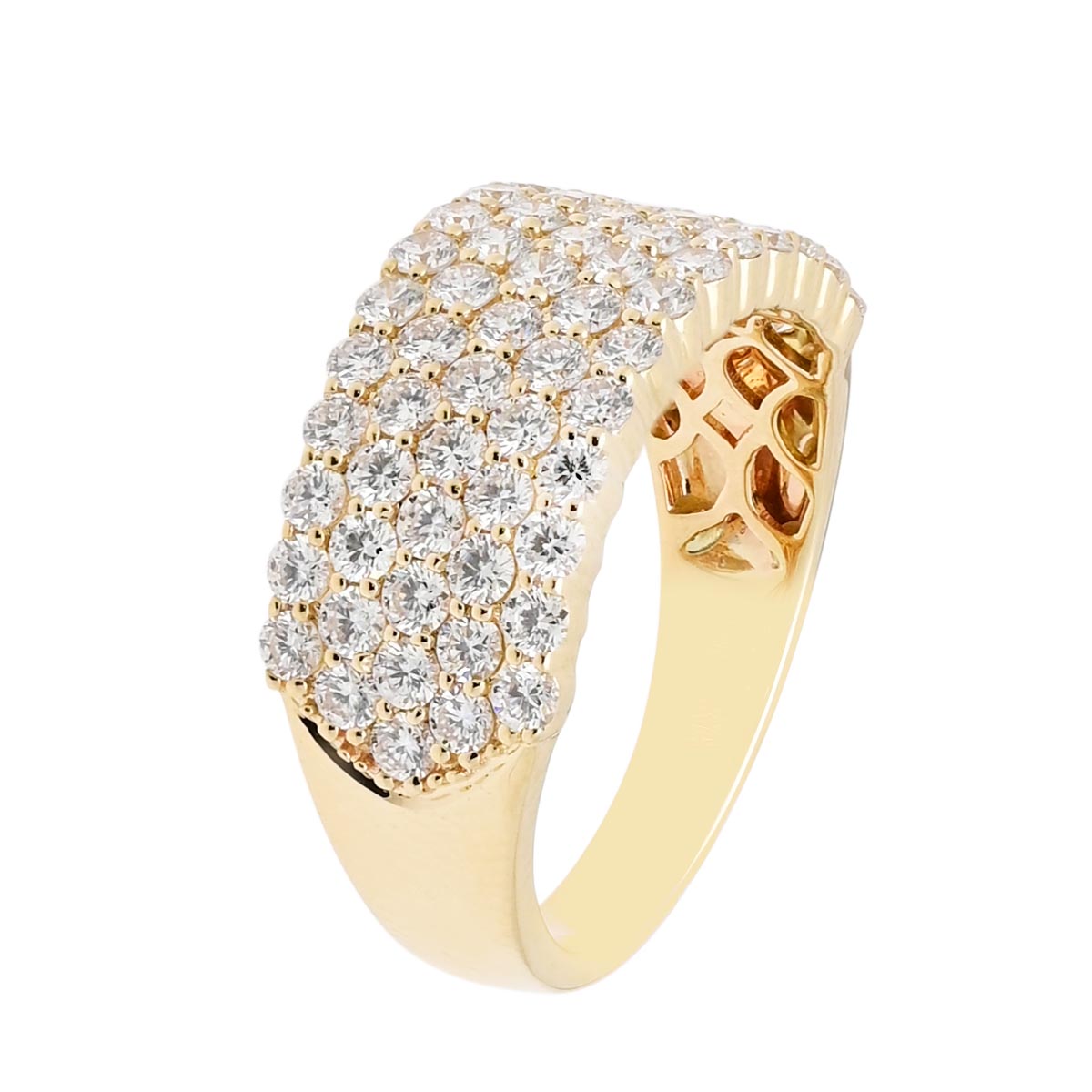 Five Row Diamond Ring in 14kt Yellow Gold (1 3/4ct tw)