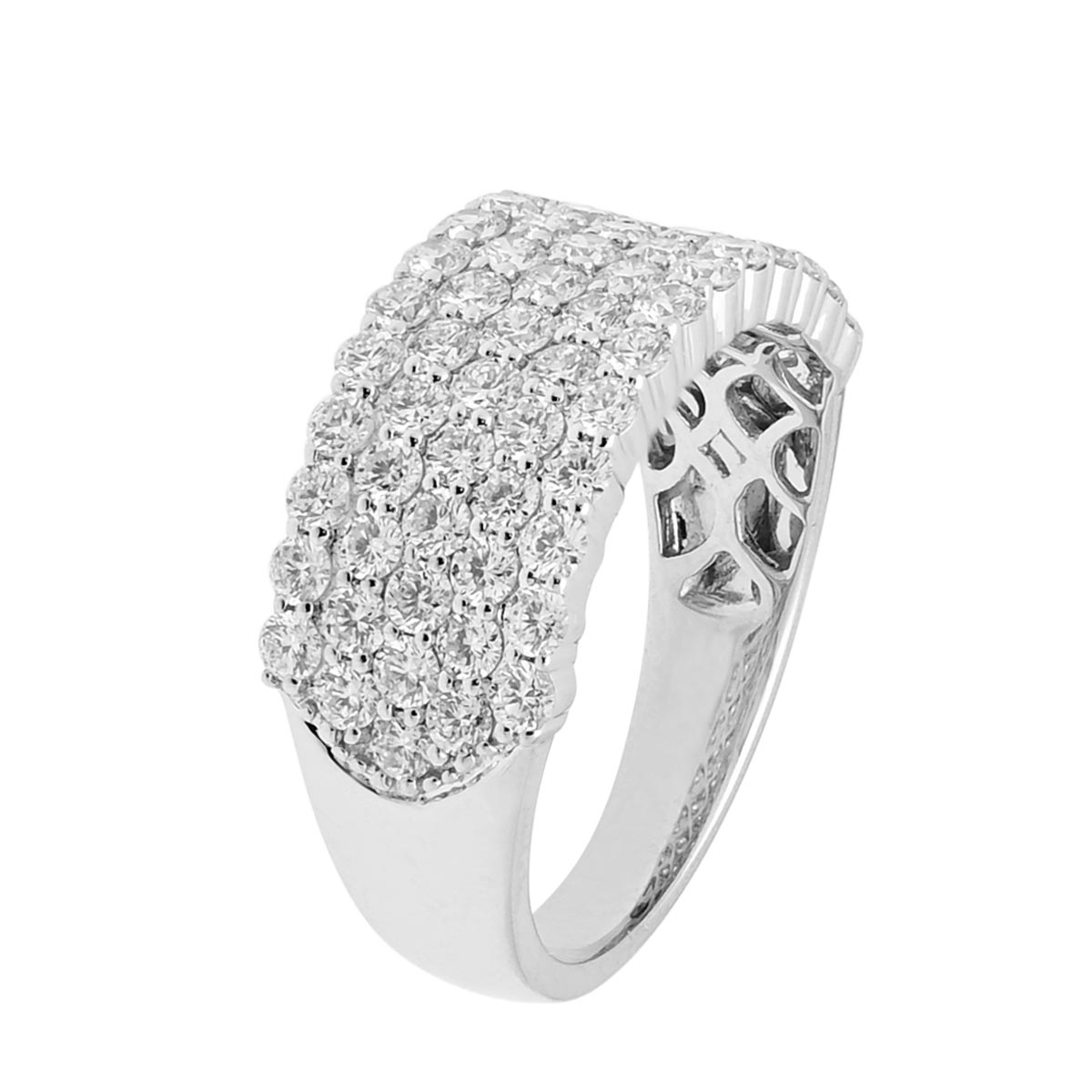 Five Row Diamond Ring in 14kt White Gold (1 3/4ct tw)