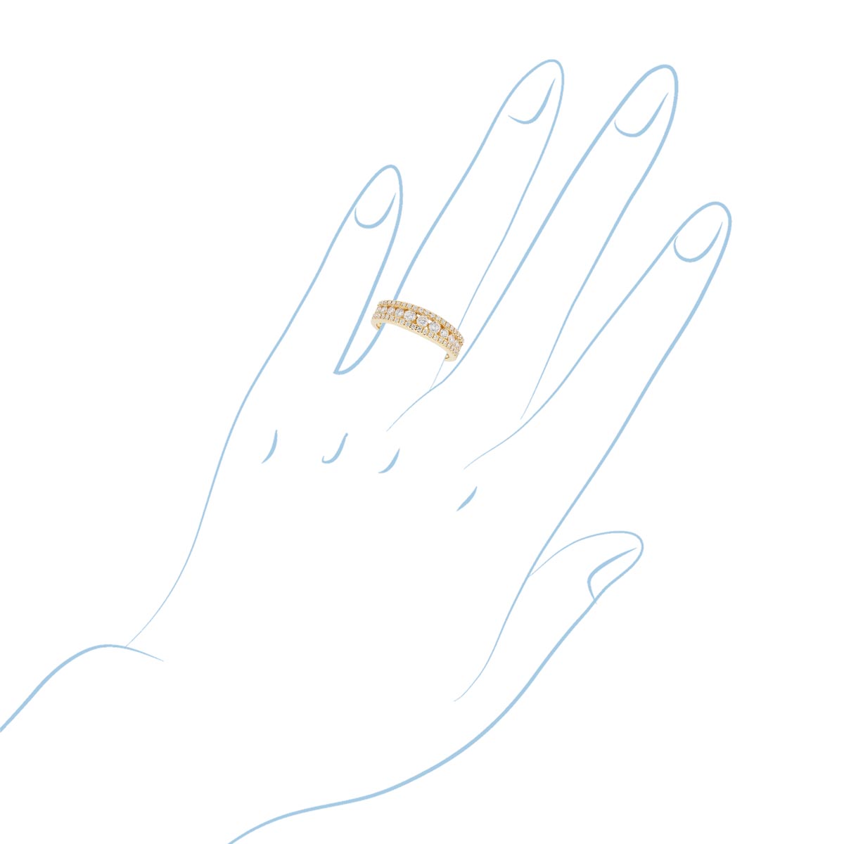 Diamond Fashion Ring in 14kt Yellow Gold (3/4ct tw)