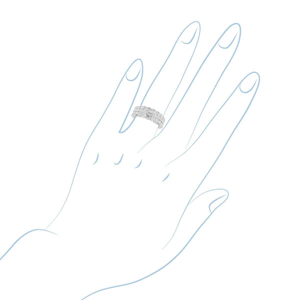 Diamond Fashion Ring in 14kt White Gold (1 3/4ct tw)