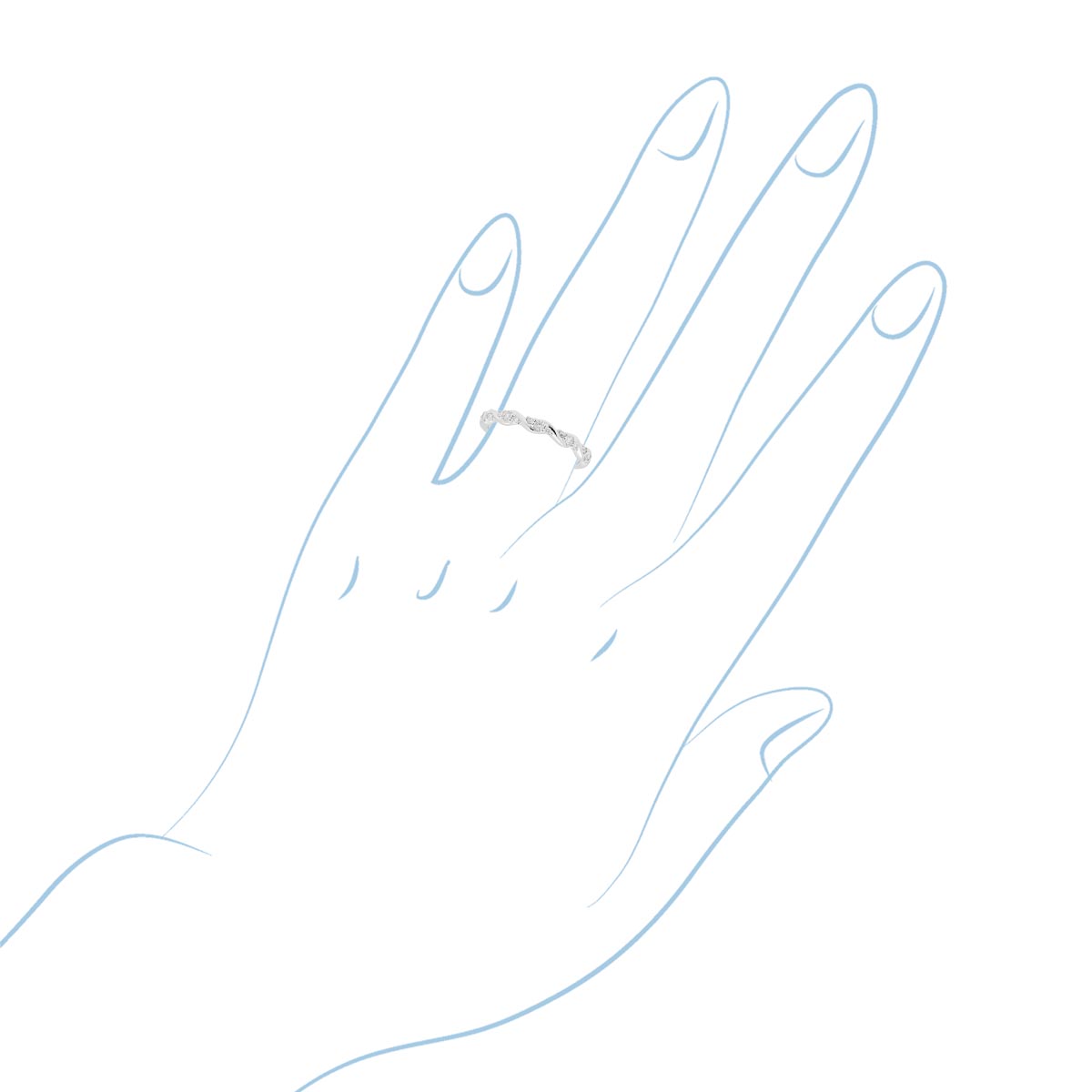 Diamond Wedding Band in 14kt White Gold (1/5ct tw)