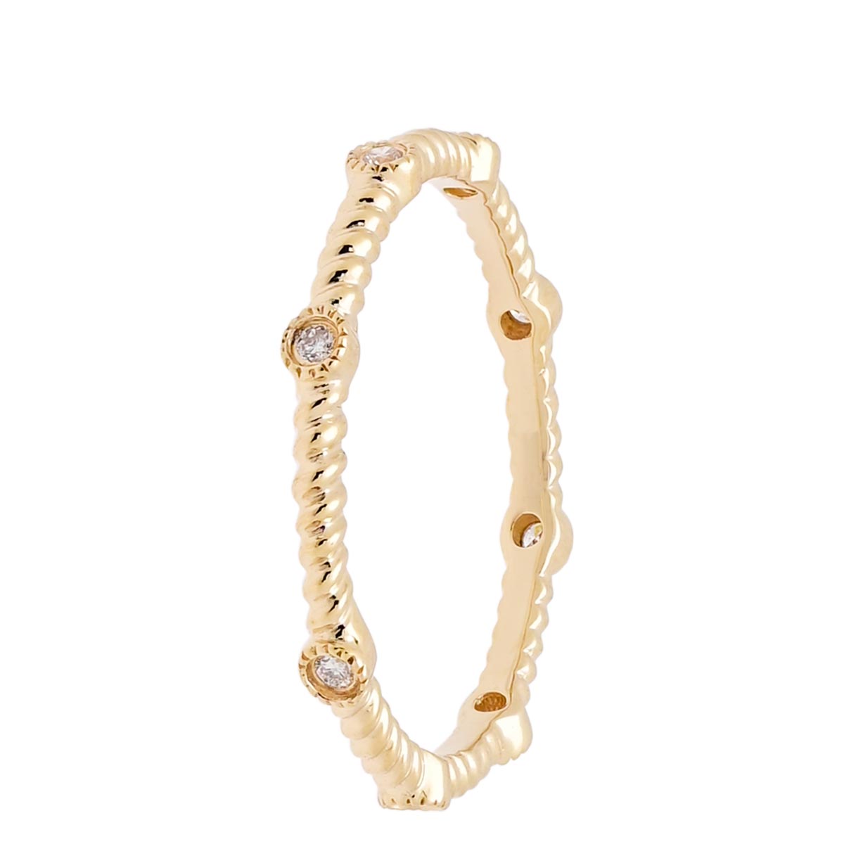 Diamond Band in 14kt Yellow Gold (1/10ct tw)