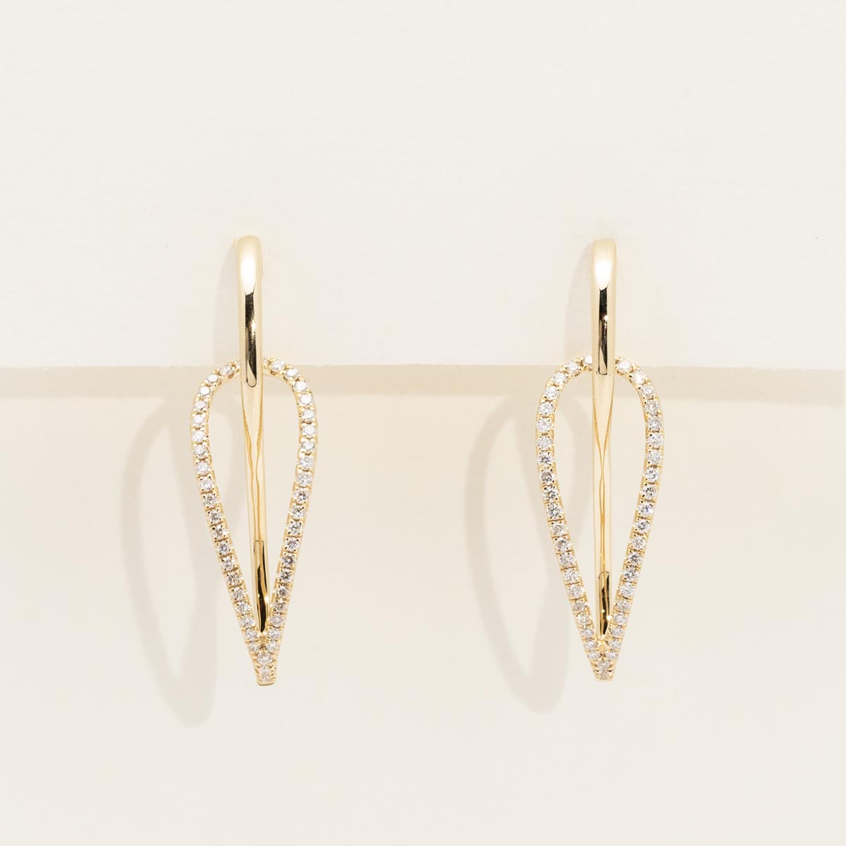 Diamond Twist Knot Earrings in 14kt Yellow Gold (3/8ct tw)