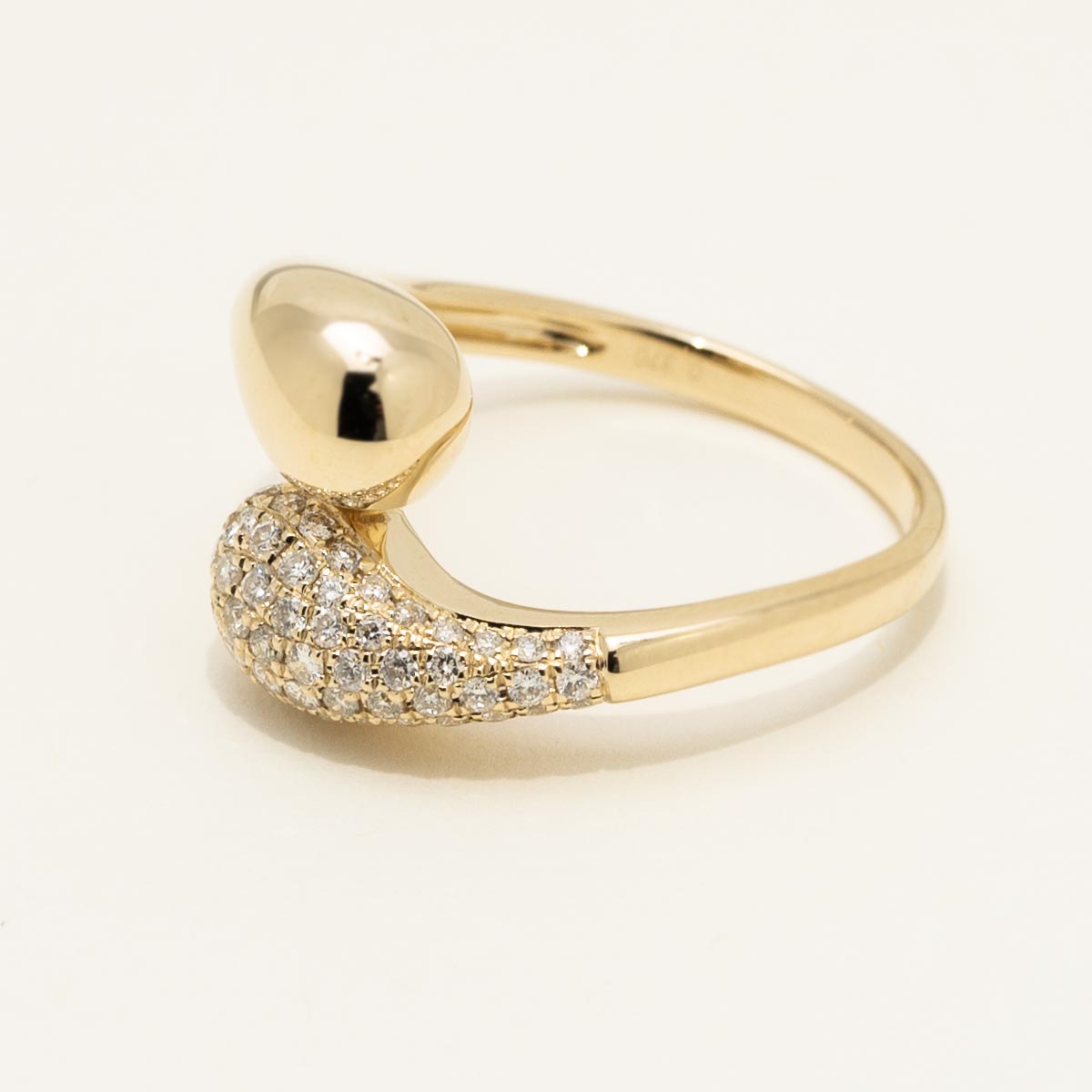 Diamond Bypass Fashion Ring in 14kt Yellow Gold (1/10ct tw)
