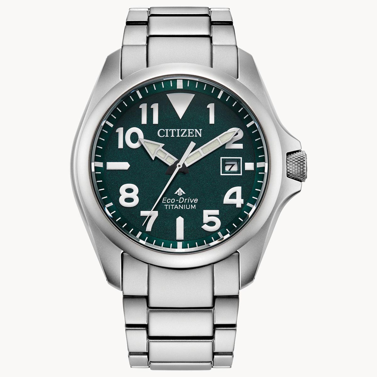 Citizen Promaster Tough Watch with Green Dial and Super Titanium Bracelet (eco drive movement)