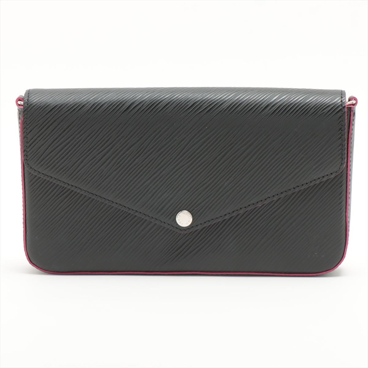 Pre Owned Louis Vuitton Felicie Black Epi Leather Pochette Handbag