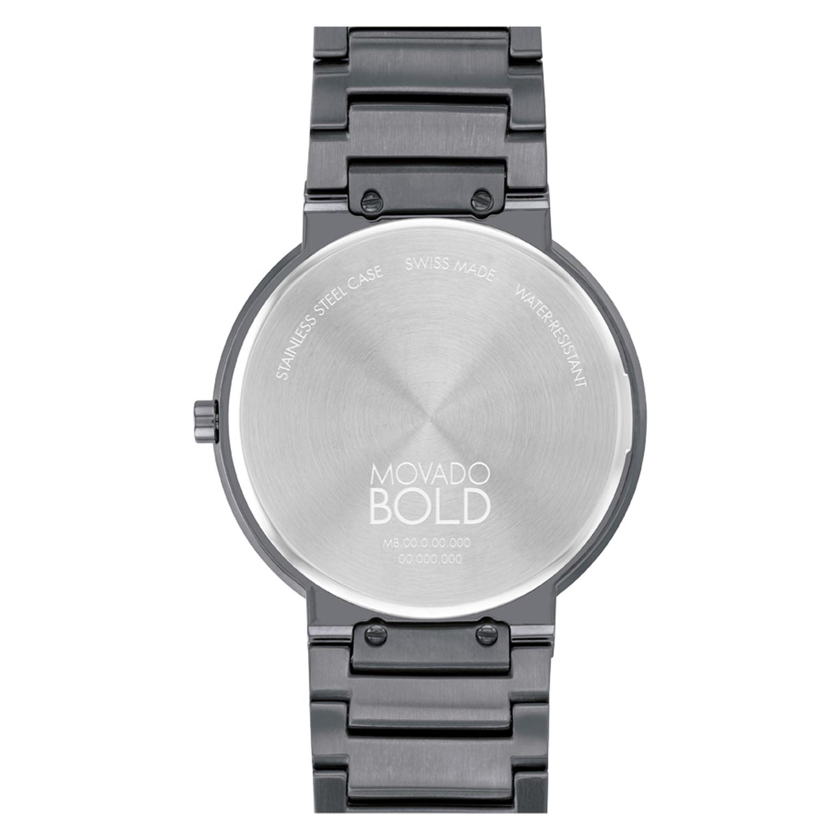 Movado Bold Horizon Mens Watch with Navy Dial and Gray Ion Plated Bracelet (Swiss quartz movement)