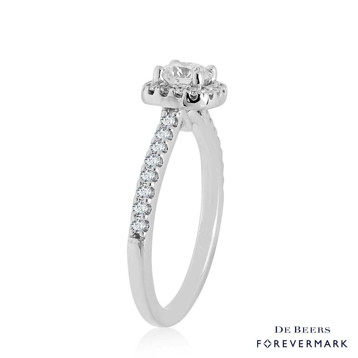 Forevermark Diamond Halo Engagement Ring in 14kt White Gold (3/4ct tw)