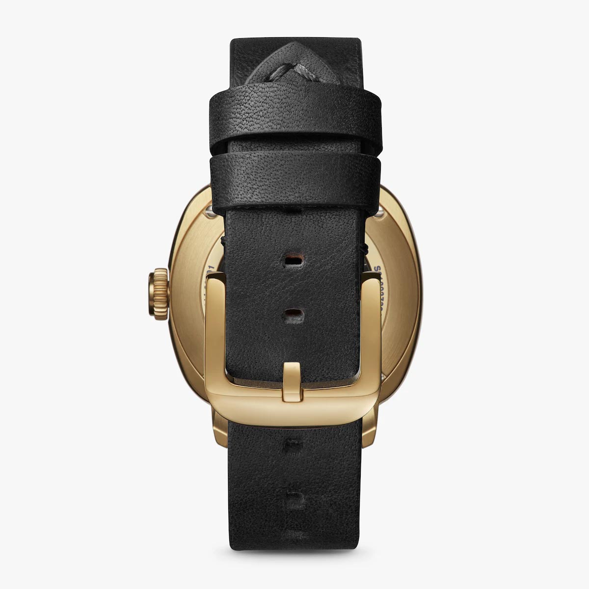 Shinola Mechanic Mens Watch with Black Dial and Black Leather Strap (manual movement)